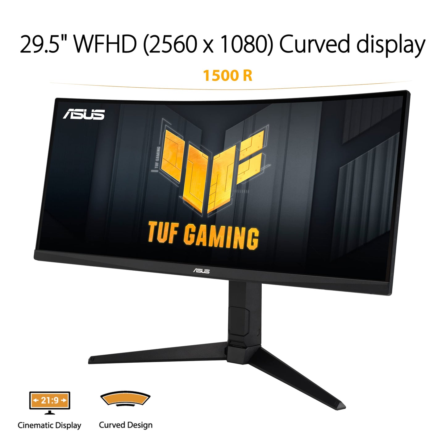 ASUS TUF Gaming 32" 1440P HDR Curved Monitor (VG32VQ1B) - QHD (2560 x 1440), 165Hz (Supports 144Hz), 1ms, Extreme Low Motion Blur, Speaker, FreeSync Premium, VESA Mountable, DisplayPort, HDMI,BLACK