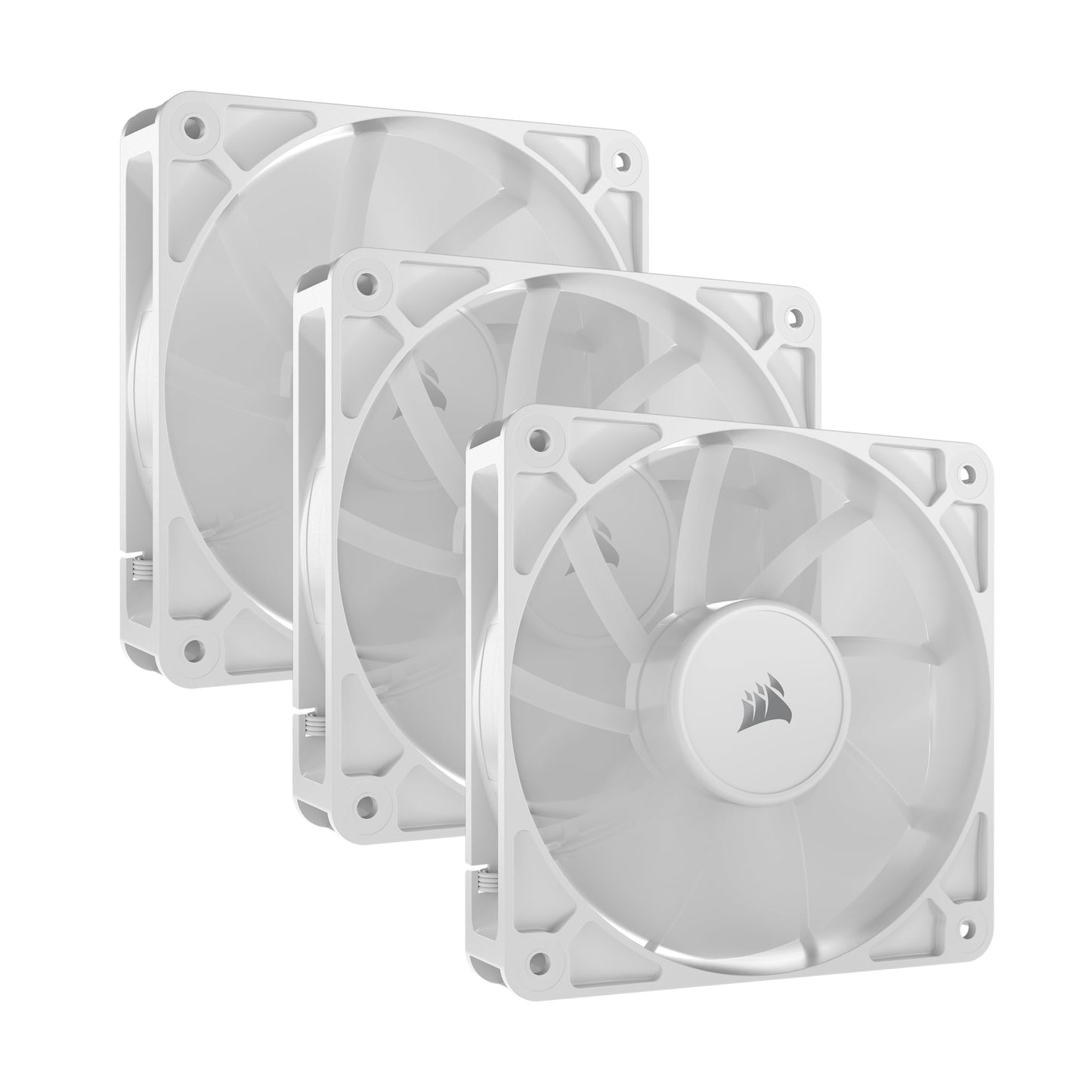 Ventiladores CORSAIR RS120 de 120 mm PWM – Conexión en cadena – Bajo nivel de ruido – Rodamiento de cúpula magnético – Paquete triple – Negro 