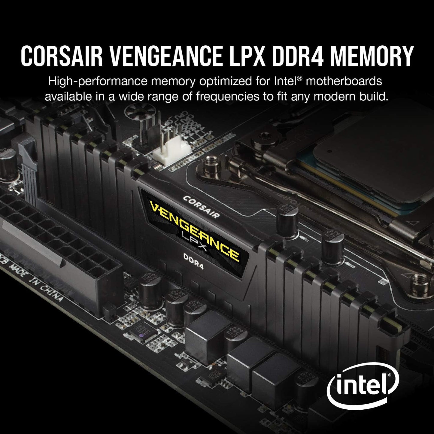 CORSAIR VENGEANCE LPX DDR4 RAM 32GB (2x16GB) 3600MHz CL18-22-22-42 1.35V Intel AMD Desktop Computer Memory - Black (CMK32GX4M2D3600C18)