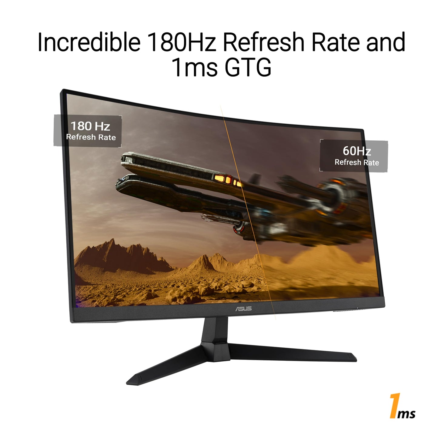 ASUS TUF Gaming 32" 1440P HDR Curved Monitor (VG32VQ1B) - QHD (2560 x 1440), 165Hz (Supports 144Hz), 1ms, Extreme Low Motion Blur, Speaker, FreeSync Premium, VESA Mountable, DisplayPort, HDMI,BLACK