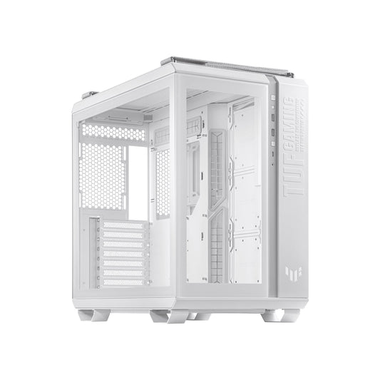 ASUS TUF Gaming GT501 White Edition Mid-Tower Computer Case for up to EATX Motherboards with 2 x USB 3.1 Front Panel, Smoked Tempered Glass, Steel Construction, and Four Case Fans