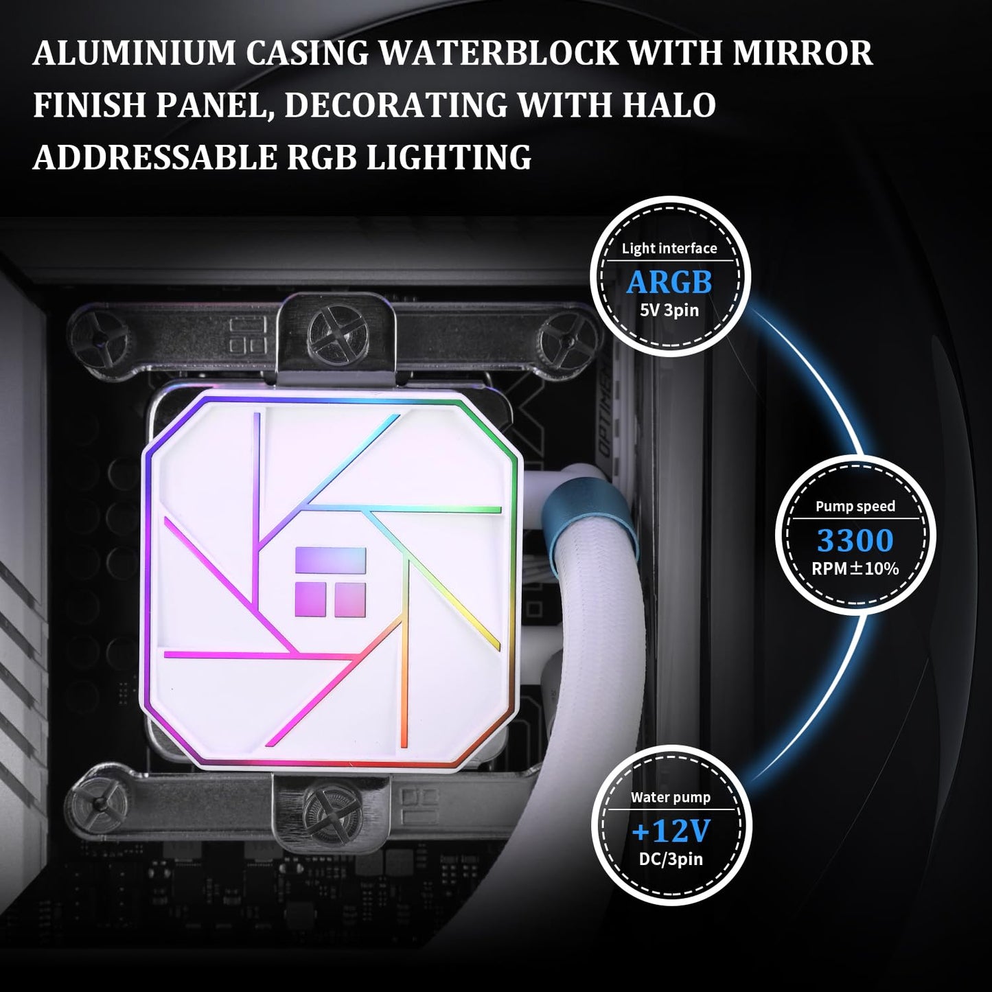 Disipador de calor para CPU Thermalright Aqua Elite 240 V3, ventiladores ARGB PWM dobles con rodamientos S-FDB, bomba controlada por PWM eficiente, para AMD/AM4/AM5, Intel LGA1150/1151/1200/2011/1700 (AE240 V3) 