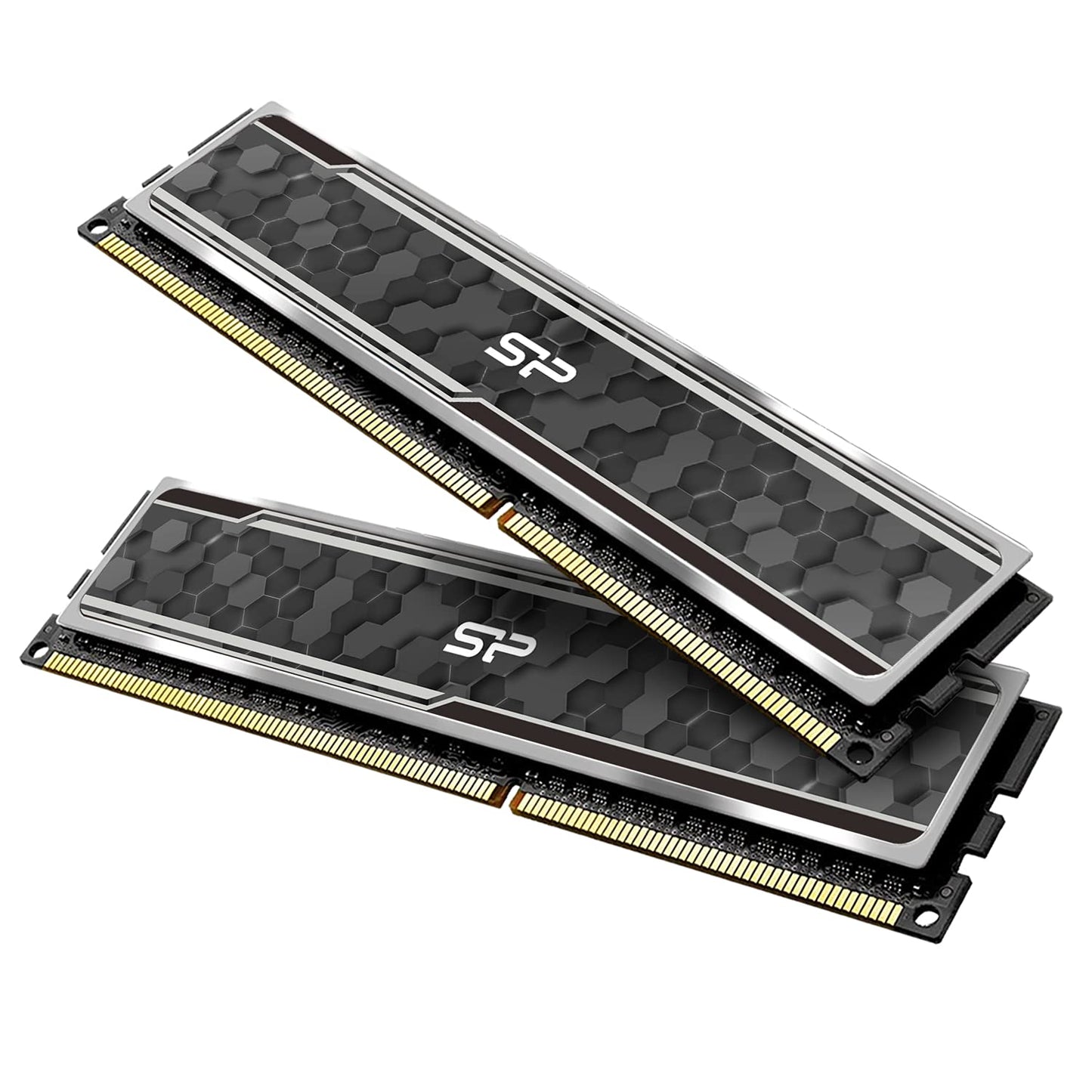 Módulo de memoria RAM DDR4 para juegos Silicon Power Value de 32 GB (2 x 16 GB), 3200 MHz (PC4 25600), 288 pines CL16, 1,35 V, UDIMM, con disipador térmico, color gris SP032GXLZU320BDAJ7 