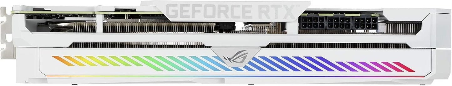 ASUS ROG STRIX NVIDIA GeForce RTX™ 3080 White OC Edition Gaming Graphics Card (PCIe 4.0, 10GB GDDR6X, HDMI 2.1, DisplayPort 1.4a, White color scheme, Axial-tech Fan Design, 2.9-slot, Super Alloy Power