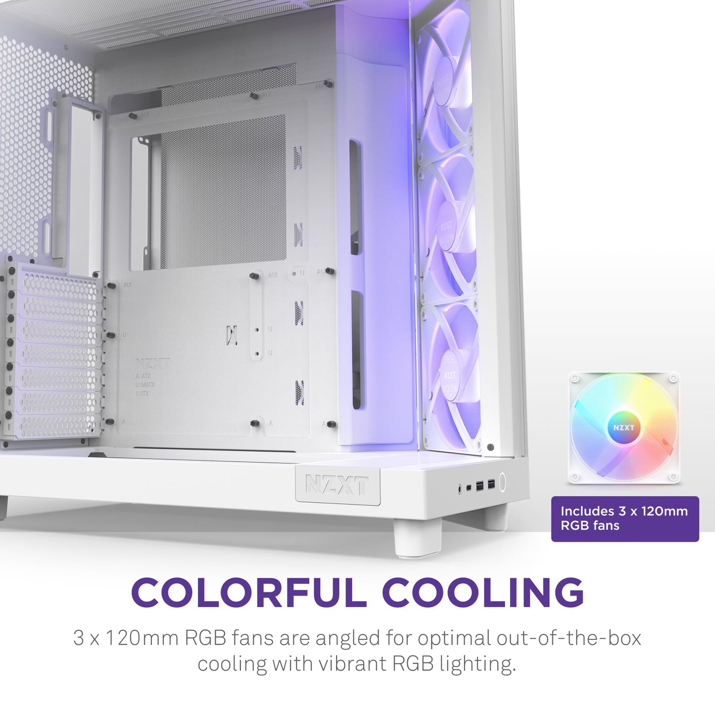 NZXT H5 Flow Compact ATX Mid-Tower PC Gaming Case – High Airflow Perforated Tempered Glass Front/Side Panel – Cable Management – 2 x 120mm Fans Included – 280mm Radiator Support – Black