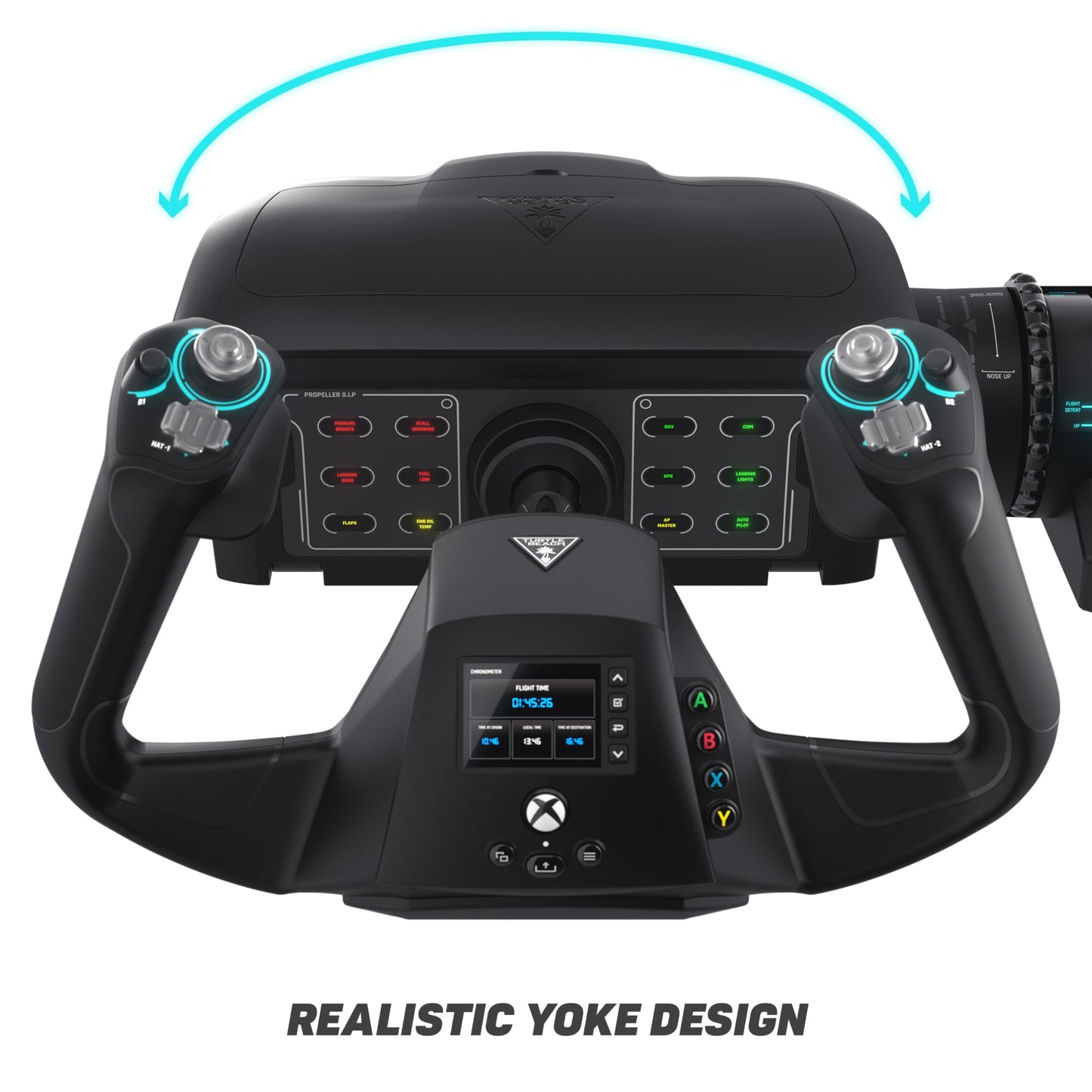 Sistema de control de vuelo universal VelocityOne de Turtle Beach: Xbox Series X y Xbox Series S, Xbox One y PC con Windows 10 y 11, con palanca de mando, cuadrante del acelerador, rueda de ajuste y controles del timón 