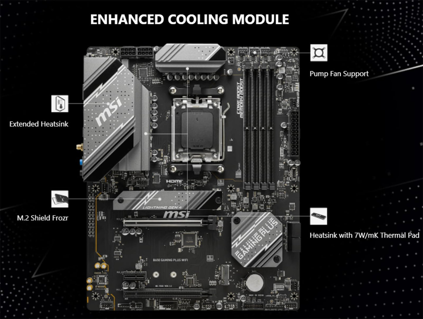 Procesador de escritorio desbloqueado AMD Ryzen 7 7700X de 8 núcleos y 16 subprocesos AM5 de 5,4 GHz con placa base MSI PRO B650-P WiFi ProSeries (AMD AM5, ATX, DDR5, PCIe 4.0) INLAND Micro Center 