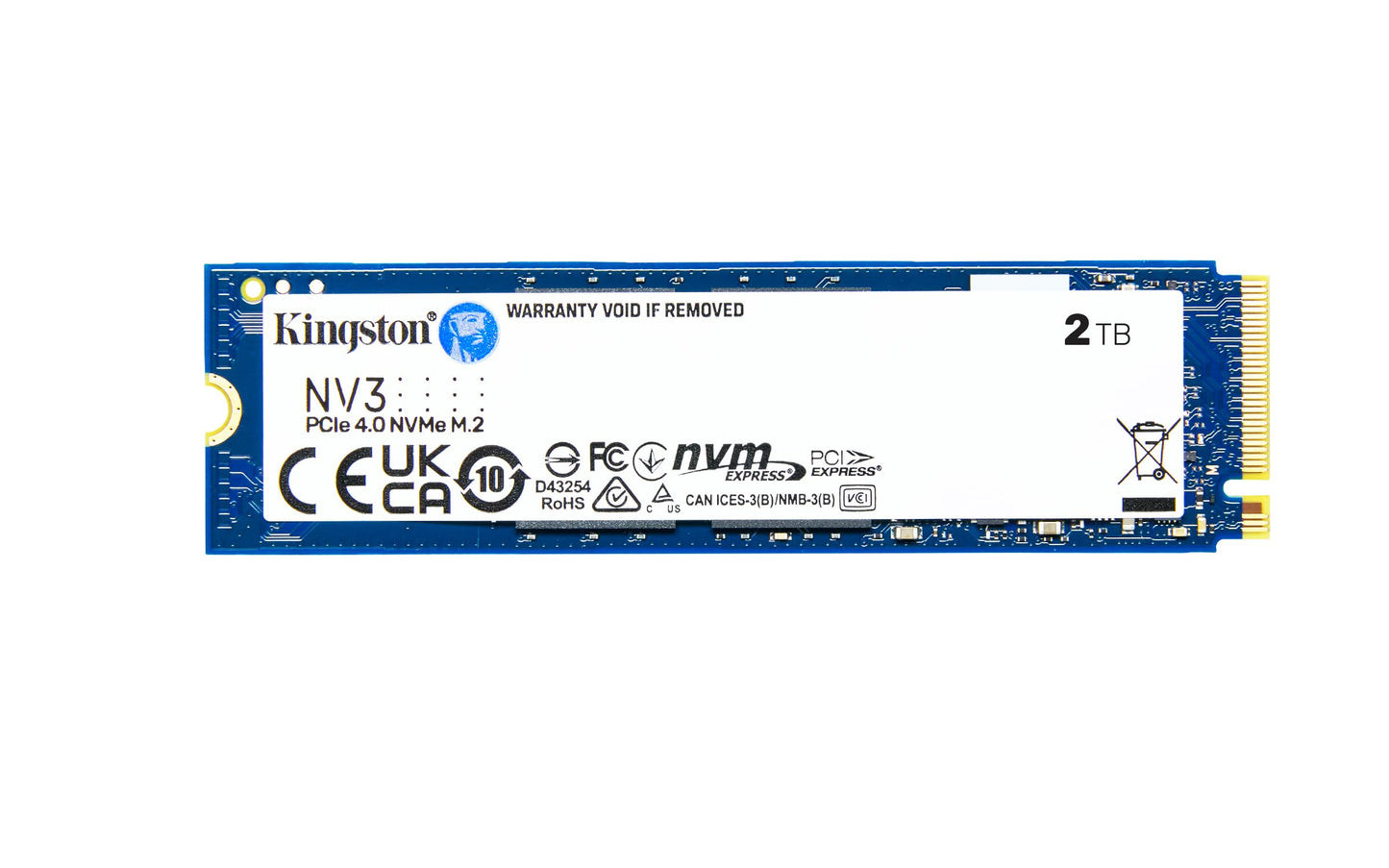 SSD NVMe M.2 2280 de 1 TB de Kingston NV3 | PCIe 4.0 Gen 4x4 | Hasta 6000 MB/s | SNV3S/1000G 