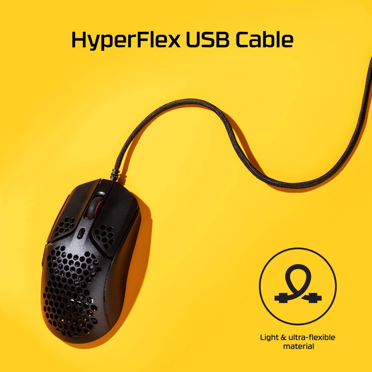 HyperX Pulsefire Haste - Ratón inalámbrico para juegos - Ultraligero, 61 g, duración de batería de 100 horas, conexión inalámbrica de 2,4 GHz, carcasa en forma de panal, diseño hexagonal, hasta 16 000 DPI, 6 botones programables - Negro, 4P5D7AA 