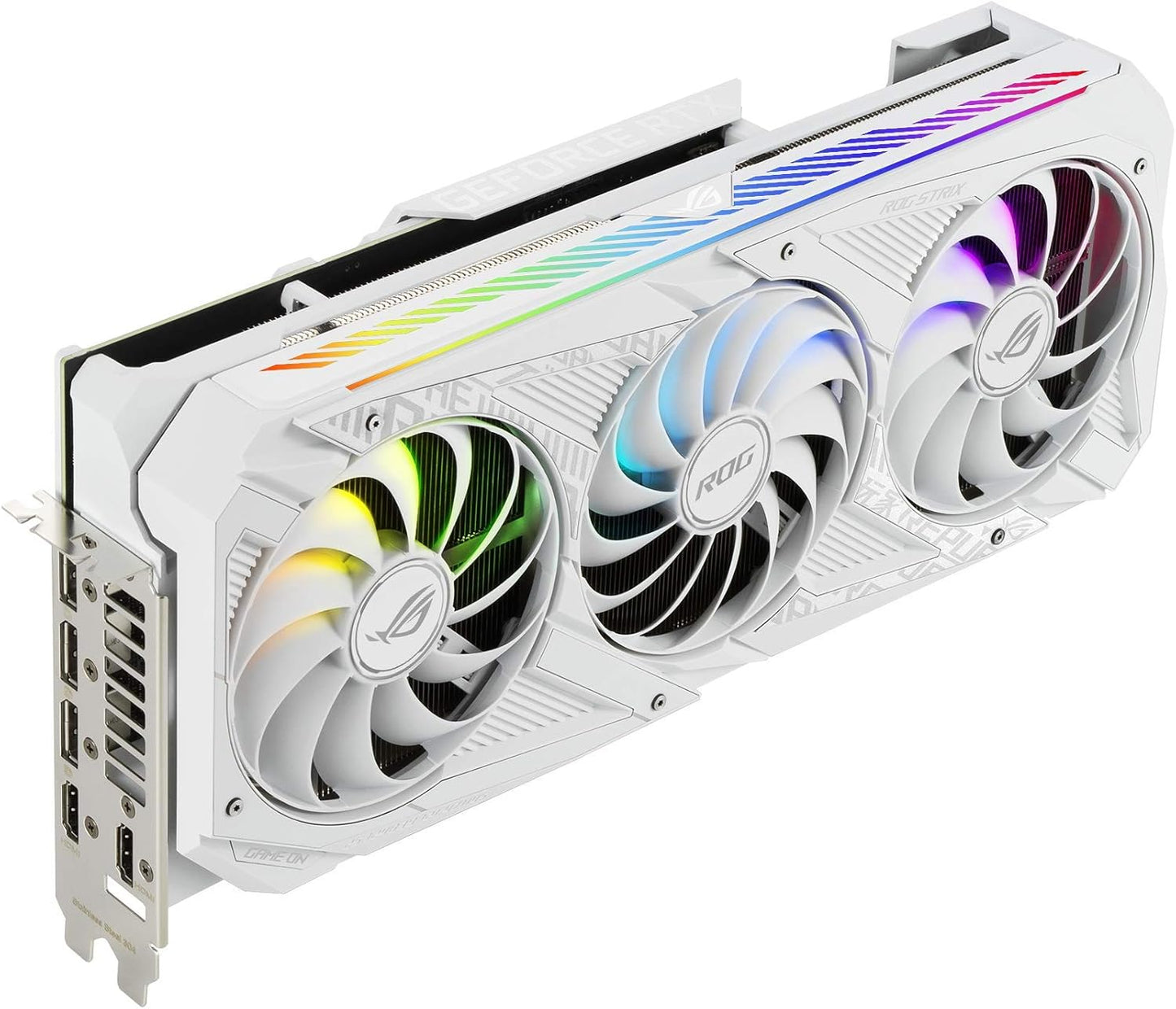 ASUS ROG STRIX NVIDIA GeForce RTX™ 3080 White OC Edition Gaming Graphics Card (PCIe 4.0, 10GB GDDR6X, HDMI 2.1, DisplayPort 1.4a, White color scheme, Axial-tech Fan Design, 2.9-slot, Super Alloy Power