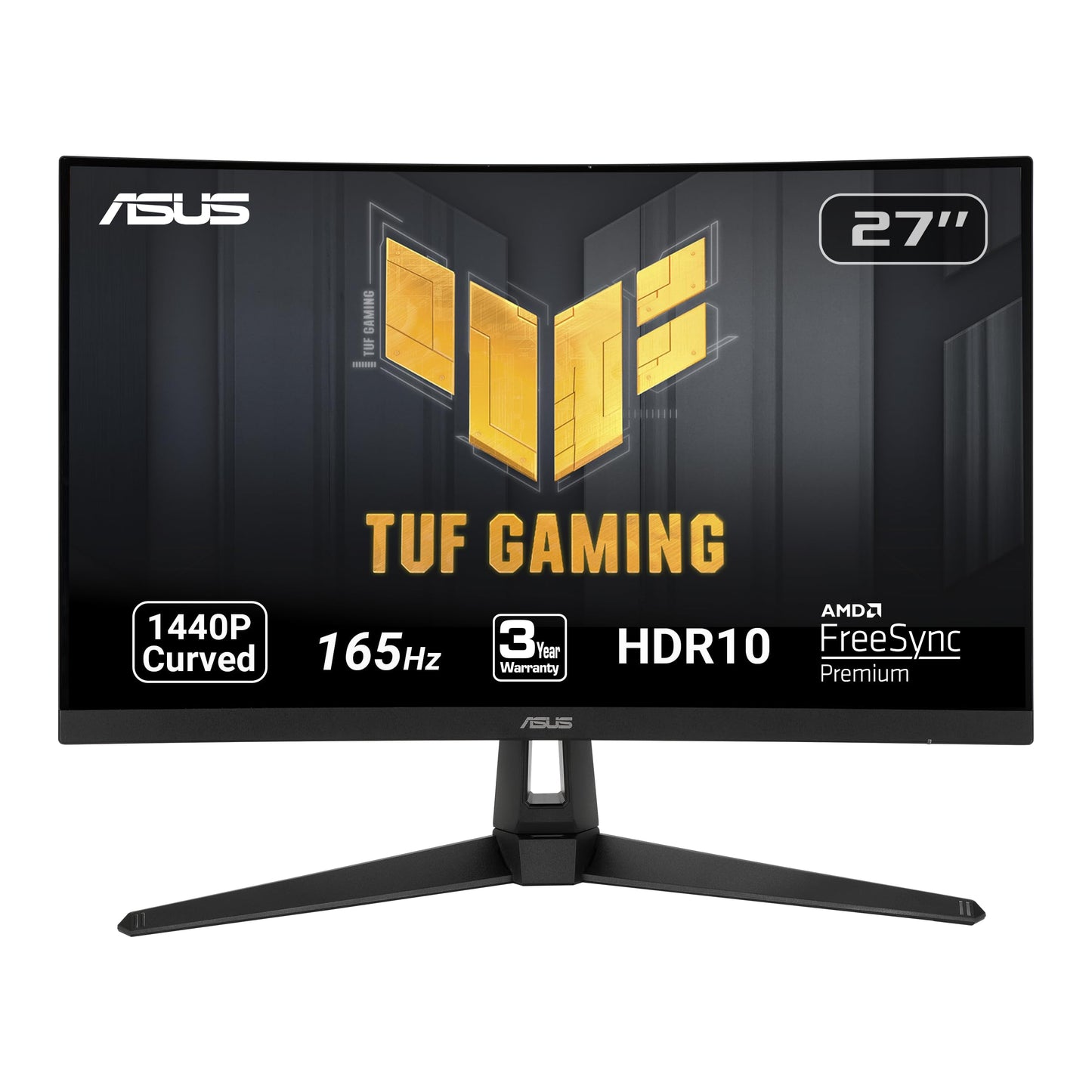 ASUS TUF Gaming 32" 1440P HDR Curved Monitor (VG32VQ1B) - QHD (2560 x 1440), 165Hz (Supports 144Hz), 1ms, Extreme Low Motion Blur, Speaker, FreeSync Premium, VESA Mountable, DisplayPort, HDMI,BLACK