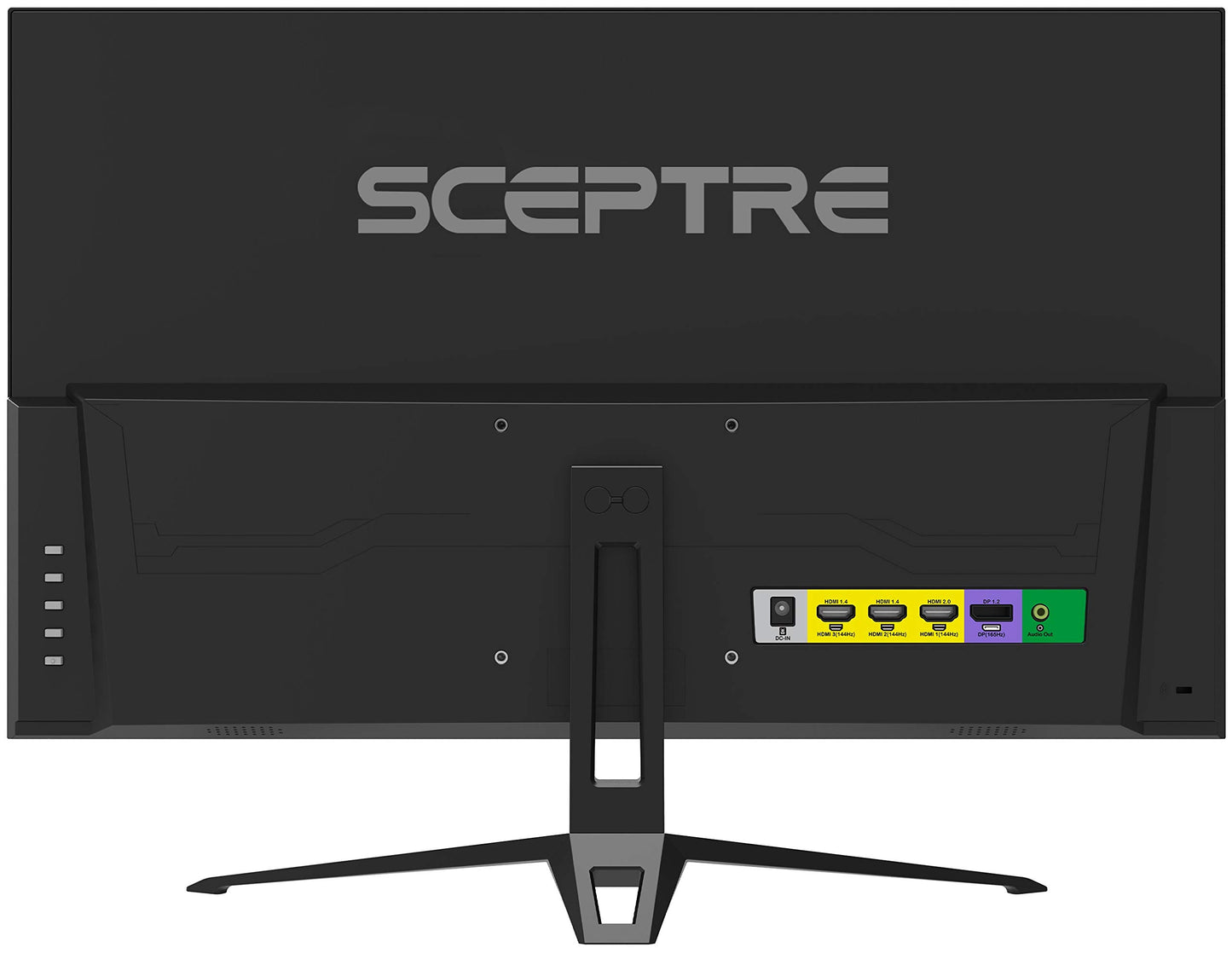 Monitor para juegos Sceptre IPS de 24", 165 Hz, 144 Hz, Full HD (1920 x 1080), FreeSync Eye Care, FPS, RTS, DisplayPort, HDMI, parlantes integrados, negro máquina 2020 (E248B-FPT168), IPS de 24", 165 Hz 