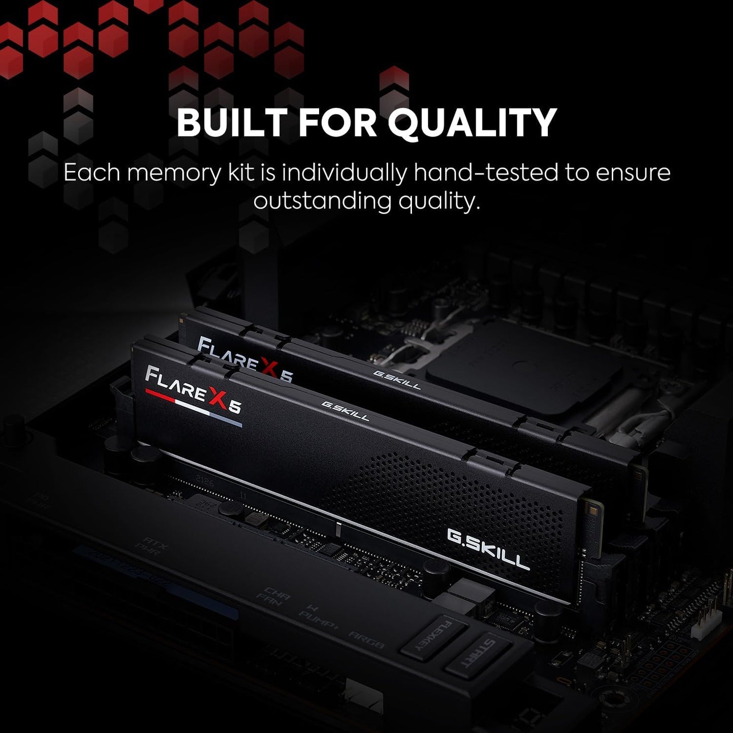 G.SKILL Flare X5 Series (AMD Expo) DDR5 RAM 32GB (2x16GB) 6000MT/s CL30-38-38-96 1.35V Desktop Computer Memory UDIMM - Matte Black (F5-6000J3038F16GX2-FX5)