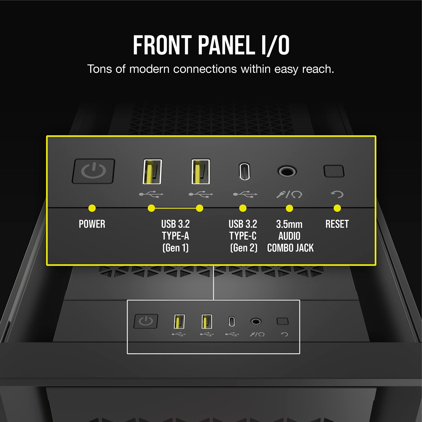 Caja de torre intermedia Corsair 5000D RGB - 3 ventiladores AF120 RGB - Lighting Node PRO - Diseño de alto flujo de aire - Gestión de cables RapidRoute - Negro 