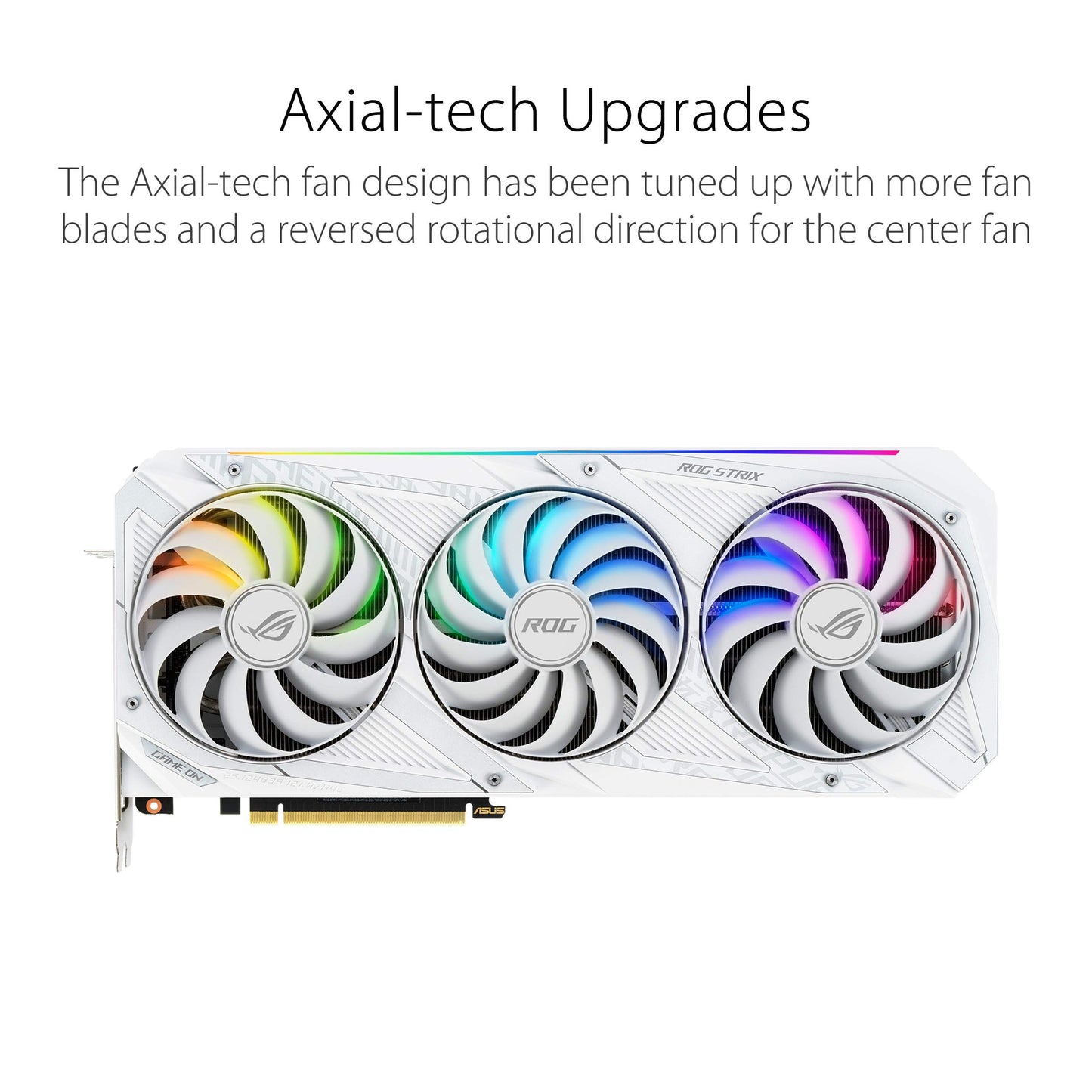 ASUS ROG STRIX NVIDIA GeForce RTX™ 3090 White OC Edition Gaming Graphics Card (PCIe 4.0, 24GB GDDR6X, HDMI 2.1, DisplayPort 1.4a, White color scheme, Axial-tech Fan Design, 2.9-slot, Super Alloy Power