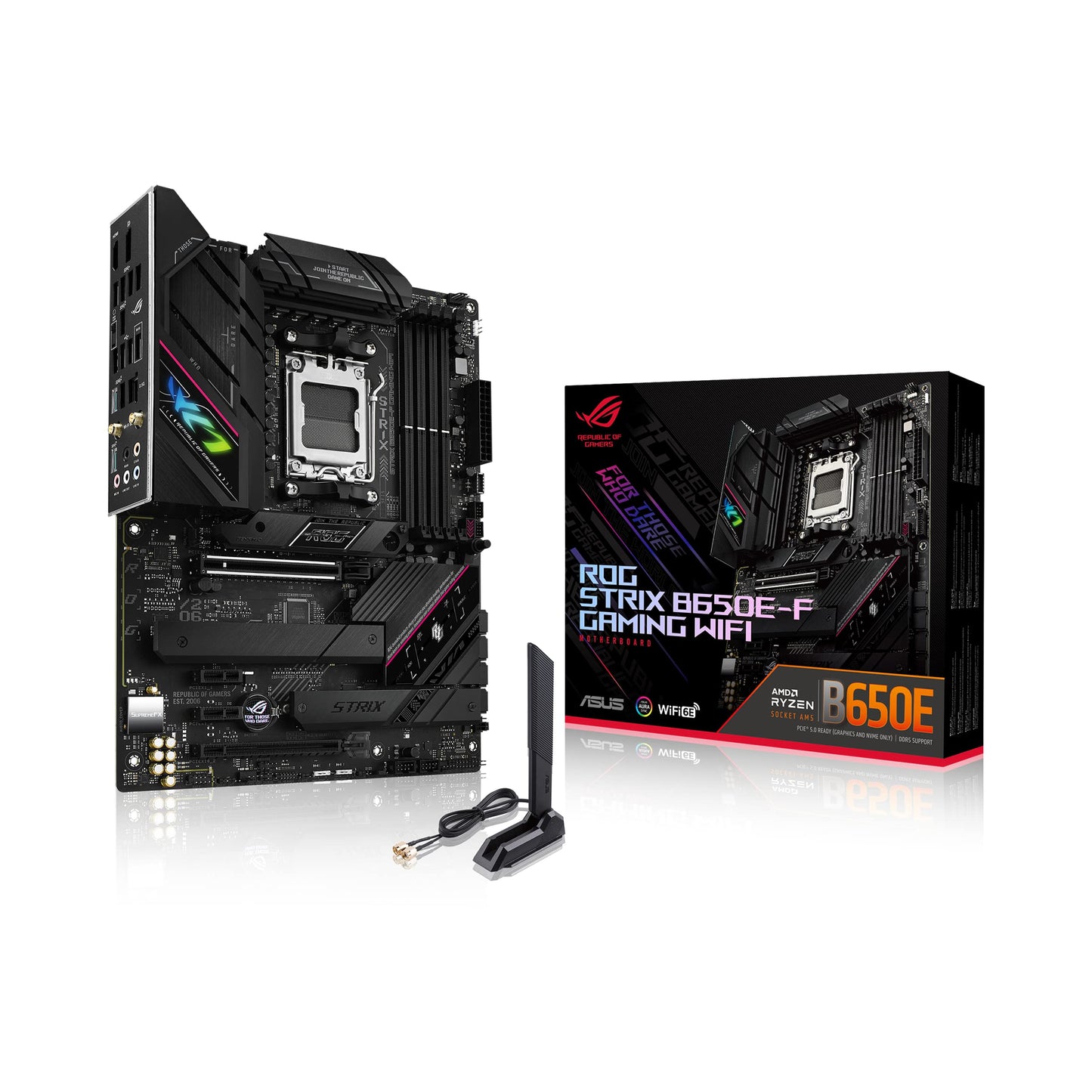 ASUS TUF GAMING B650-PLUS WIFI AMD B650 AM5 Ryzen™ Desktop 9000 8000 and 7000 ATX motherboard, 14 power stages, PCIe® 5.0 M.2 , DDR5 memory, WiFi 6 and 2.5 Gb Ethernet, USB4® support Aura Sync