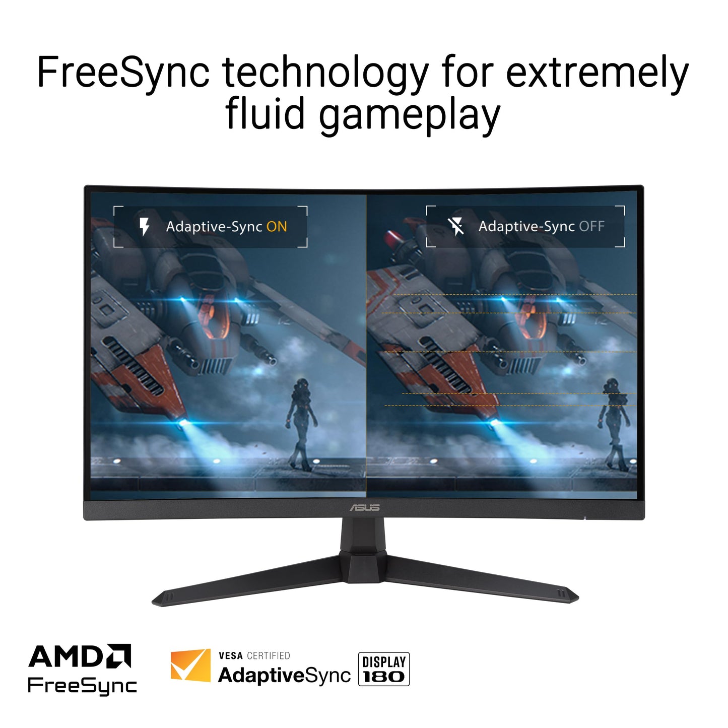 ASUS TUF Gaming 32" 1440P HDR Curved Monitor (VG32VQ1B) - QHD (2560 x 1440), 165Hz (Supports 144Hz), 1ms, Extreme Low Motion Blur, Speaker, FreeSync Premium, VESA Mountable, DisplayPort, HDMI,BLACK