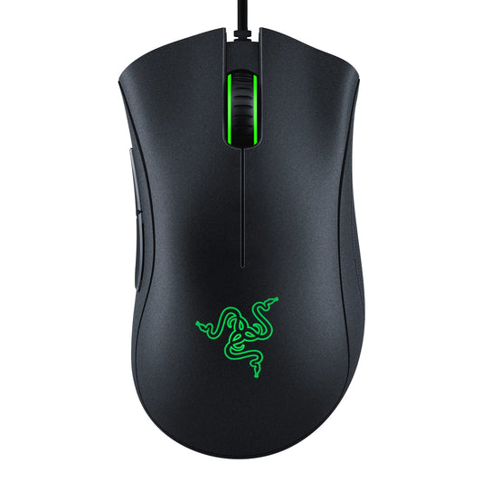 Ratón para juegos Razer DeathAdder Essential: sensor óptico de 6400 DPI, 5 botones programables, interruptores mecánicos, agarres laterales de goma, color negro clásico 