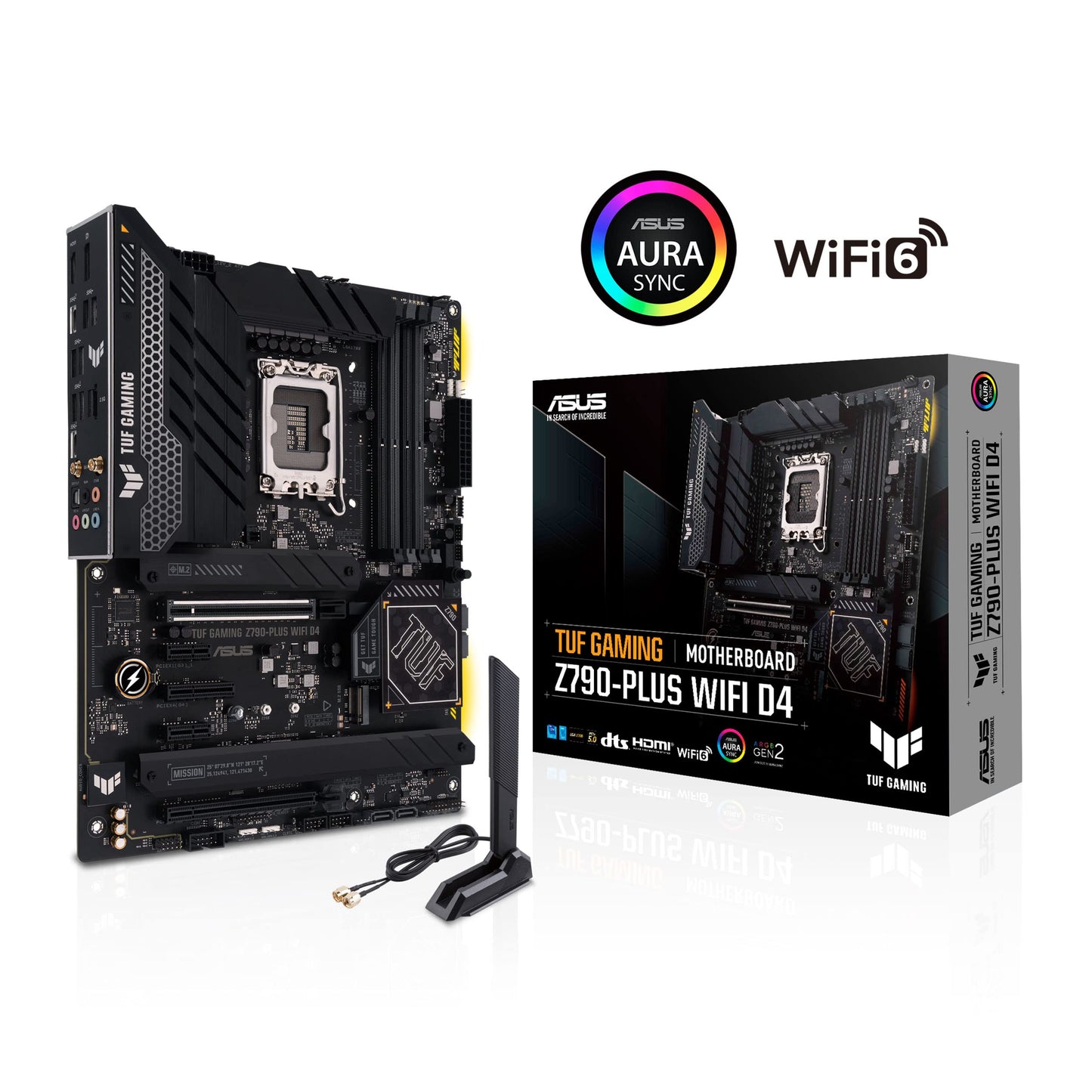 ASUS TUF Gaming Z790-Plus WiFi LGA 1700(Intel 14th,12th &13th Gen) ATX Gaming Motherboard(PCIe 5.0,DDR5,4xM.2 Slots,16+1 DrMOS,WiFi 6,2.5Gb LAN,Front USB 3.2 Gen 2 Type-C,Thunderbolt 4(USB4),Aura RGB)