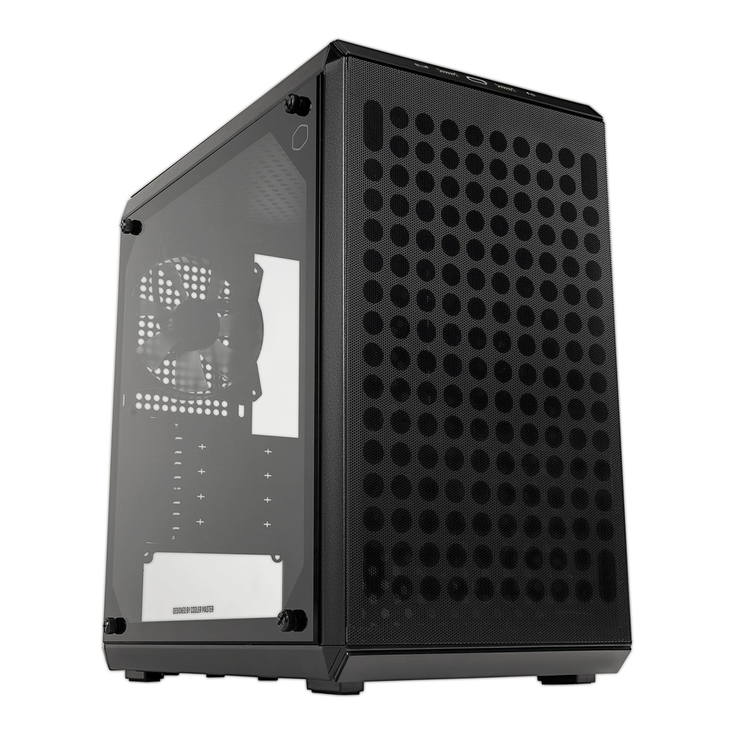 Torre Micro-ATX Cooler Master MasterBox Q300L con filtro de polvo de diseño magnético, panel lateral de acrílico transparente, E/S ajustable y flujo de aire completamente ventilado, color negro (MCB-Q300L-KANN-S00) 