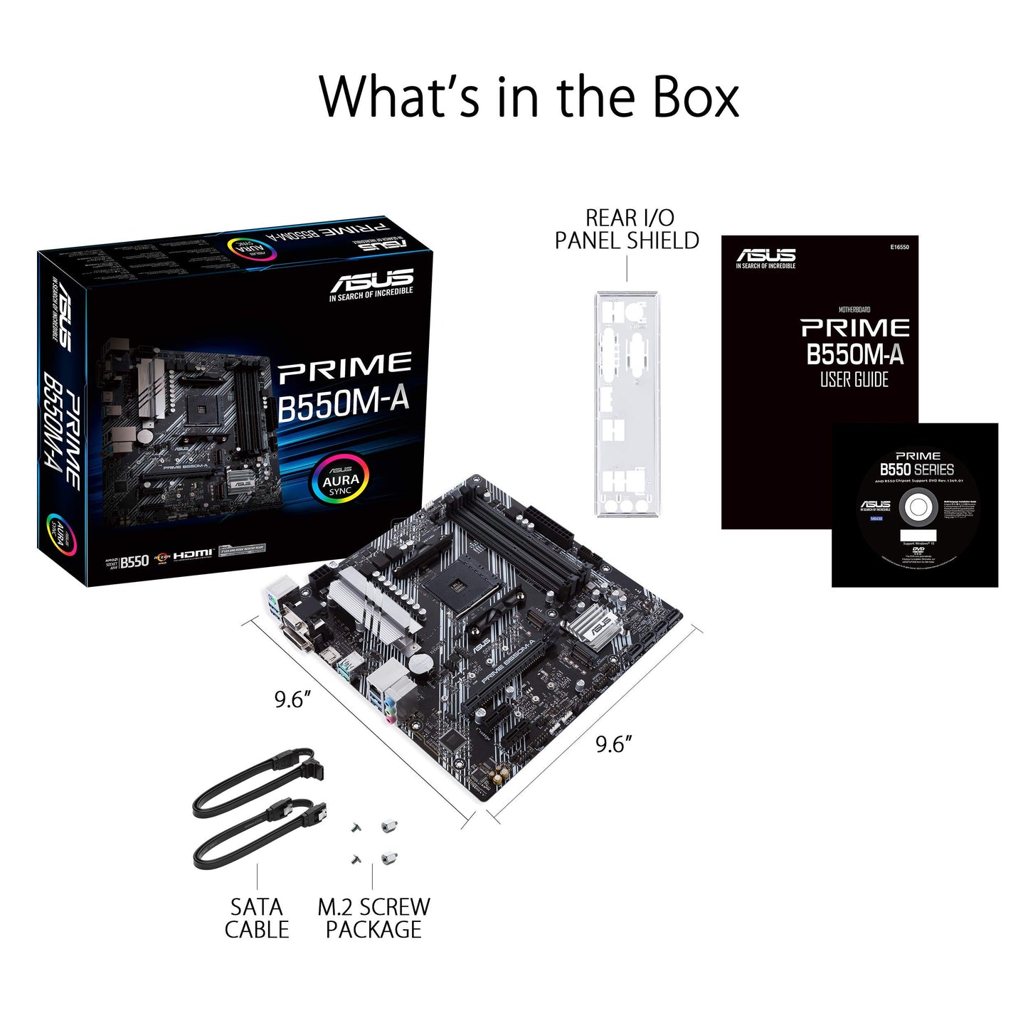 ASUS Prime B450M-A II AMD AM4 (Ryzen 5000, 3rd/2nd/1st Gen Ryzen Micro ATX Motherboard (128GB DDR4, 4400 O.C.), NVMe, HDMI 2.0b/DVI/D-Sub, USB 3.2 2, BIOS Flashback, and Aura Sync)