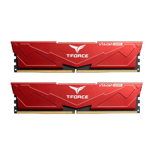 TEAMGROUP T-Force Vulcan DDR5 32GB (2x16GB) 6000MHz (PC5-48000) CL38 Desktop Memory Module Ram (Black) for Chipset 600 700 Series XMP 3.0 Ready - FLBD532G6000HC38ADC01