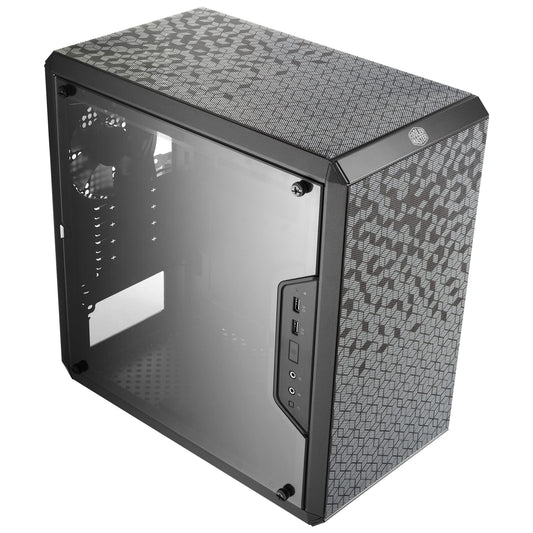 Torre Micro-ATX Cooler Master MasterBox Q300L con filtro de polvo de diseño magnético, panel lateral de acrílico transparente, E/S ajustable y flujo de aire completamente ventilado, color negro (MCB-Q300L-KANN-S00) 