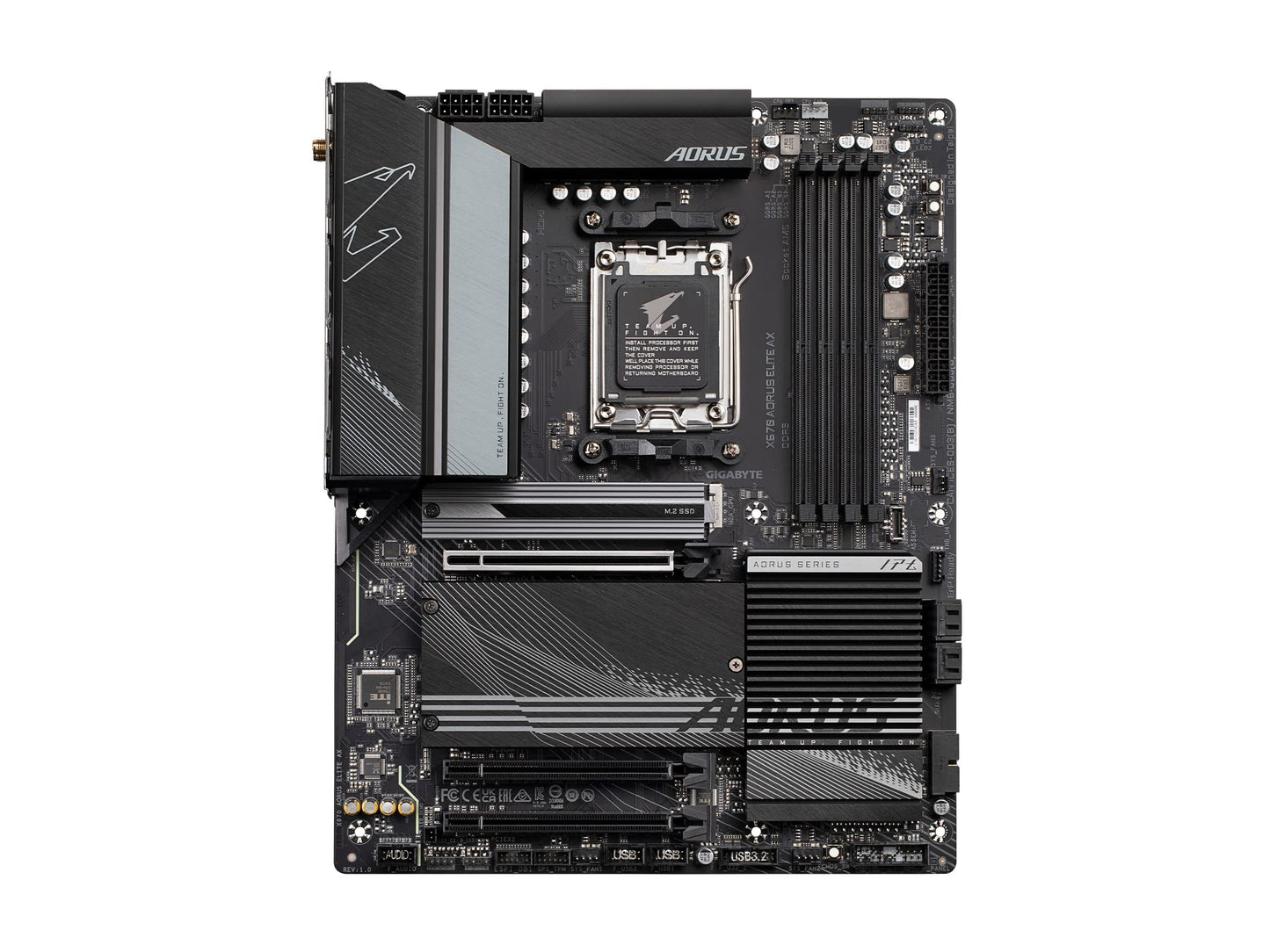 GIGABYTE X870 AORUS Elite WIFI7 ICE AMD AM5 LGA 1718 Motherboard, ATX, DDR5, 4X M.2, PCIe 5.0, USB4, WIFI7, 2.5GbE LAN, EZ-Latch, 5-Year Warranty