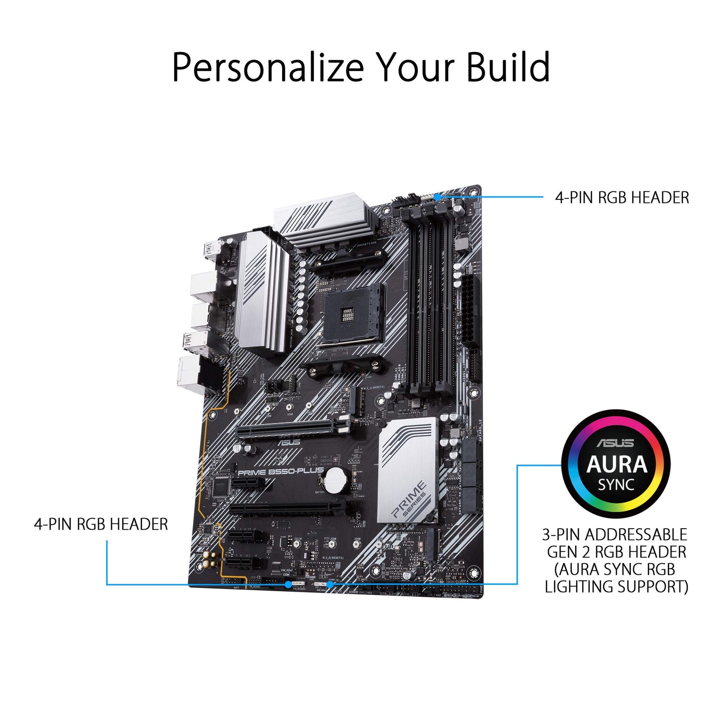 ASUS Prime B450M-A II AMD AM4 (Ryzen 5000, 3rd/2nd/1st Gen Ryzen Micro ATX Motherboard (128GB DDR4, 4400 O.C.), NVMe, HDMI 2.0b/DVI/D-Sub, USB 3.2 2, BIOS Flashback, and Aura Sync)