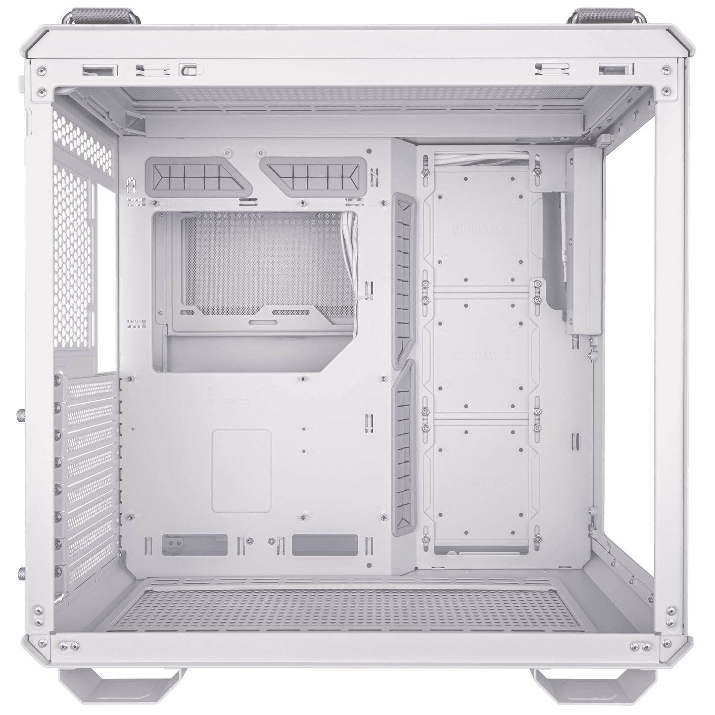 ASUS TUF Gaming GT501 White Edition Mid-Tower Computer Case for up to EATX Motherboards with 2 x USB 3.1 Front Panel, Smoked Tempered Glass, Steel Construction, and Four Case Fans