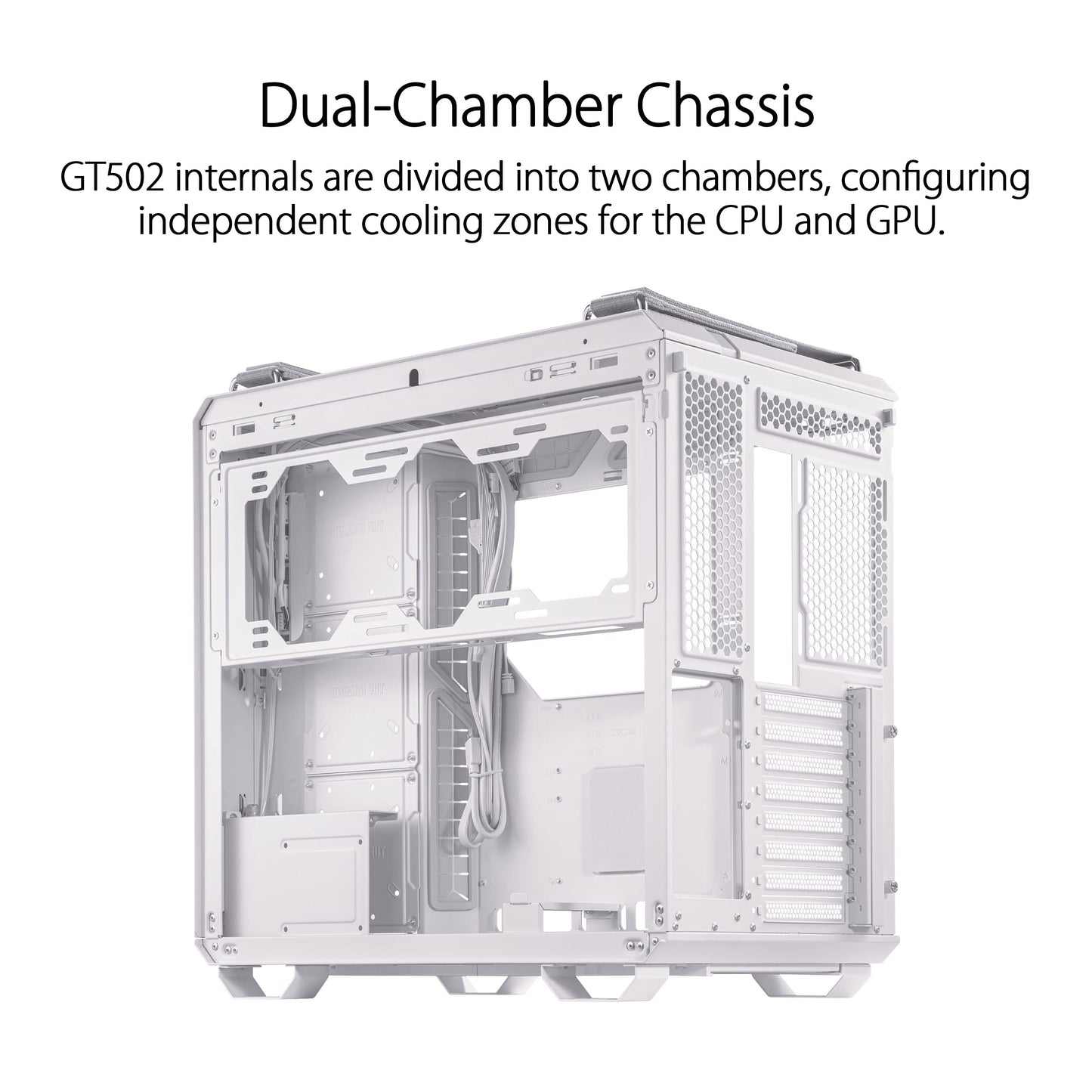 ASUS TUF Gaming GT501 White Edition Mid-Tower Computer Case for up to EATX Motherboards with 2 x USB 3.1 Front Panel, Smoked Tempered Glass, Steel Construction, and Four Case Fans