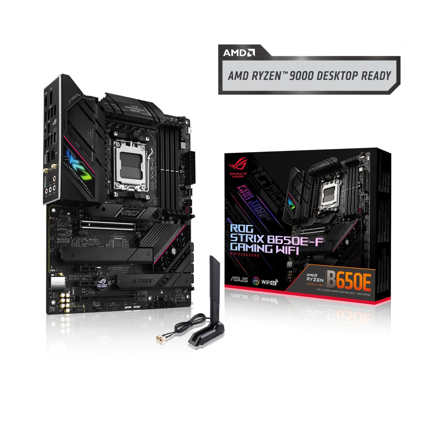 ASUS TUF GAMING B650-PLUS WIFI AMD B650 AM5 Ryzen™ Desktop 9000 8000 and 7000 ATX motherboard, 14 power stages, PCIe® 5.0 M.2 , DDR5 memory, WiFi 6 and 2.5 Gb Ethernet, USB4® support Aura Sync