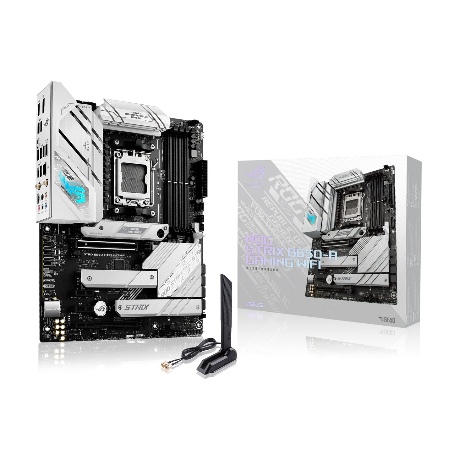 ASUS TUF GAMING B650-PLUS WIFI AMD B650 AM5 Ryzen™ Desktop 9000 8000 and 7000 ATX motherboard, 14 power stages, PCIe® 5.0 M.2 , DDR5 memory, WiFi 6 and 2.5 Gb Ethernet, USB4® support Aura Sync