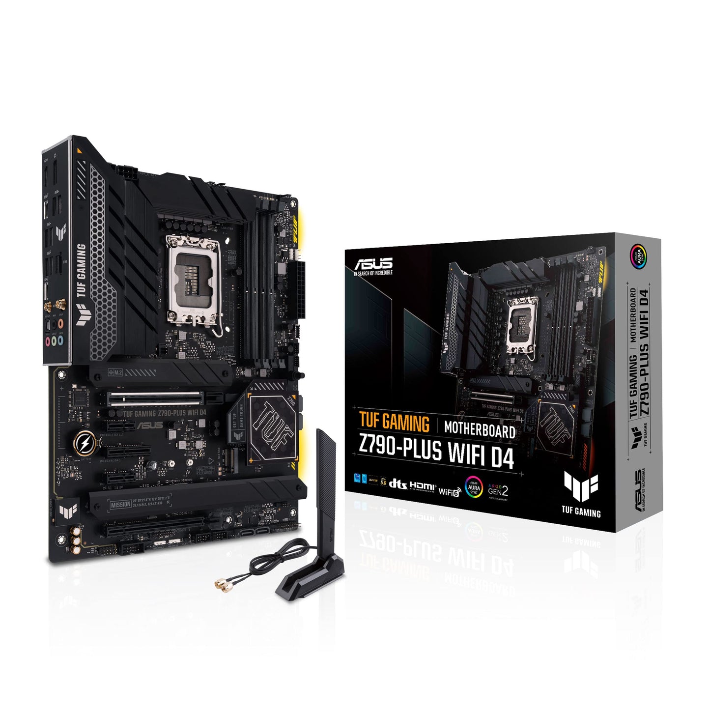 ASUS TUF Gaming Z790-Plus WiFi LGA 1700(Intel 14th,12th &13th Gen) ATX Gaming Motherboard(PCIe 5.0,DDR5,4xM.2 Slots,16+1 DrMOS,WiFi 6,2.5Gb LAN,Front USB 3.2 Gen 2 Type-C,Thunderbolt 4(USB4),Aura RGB)