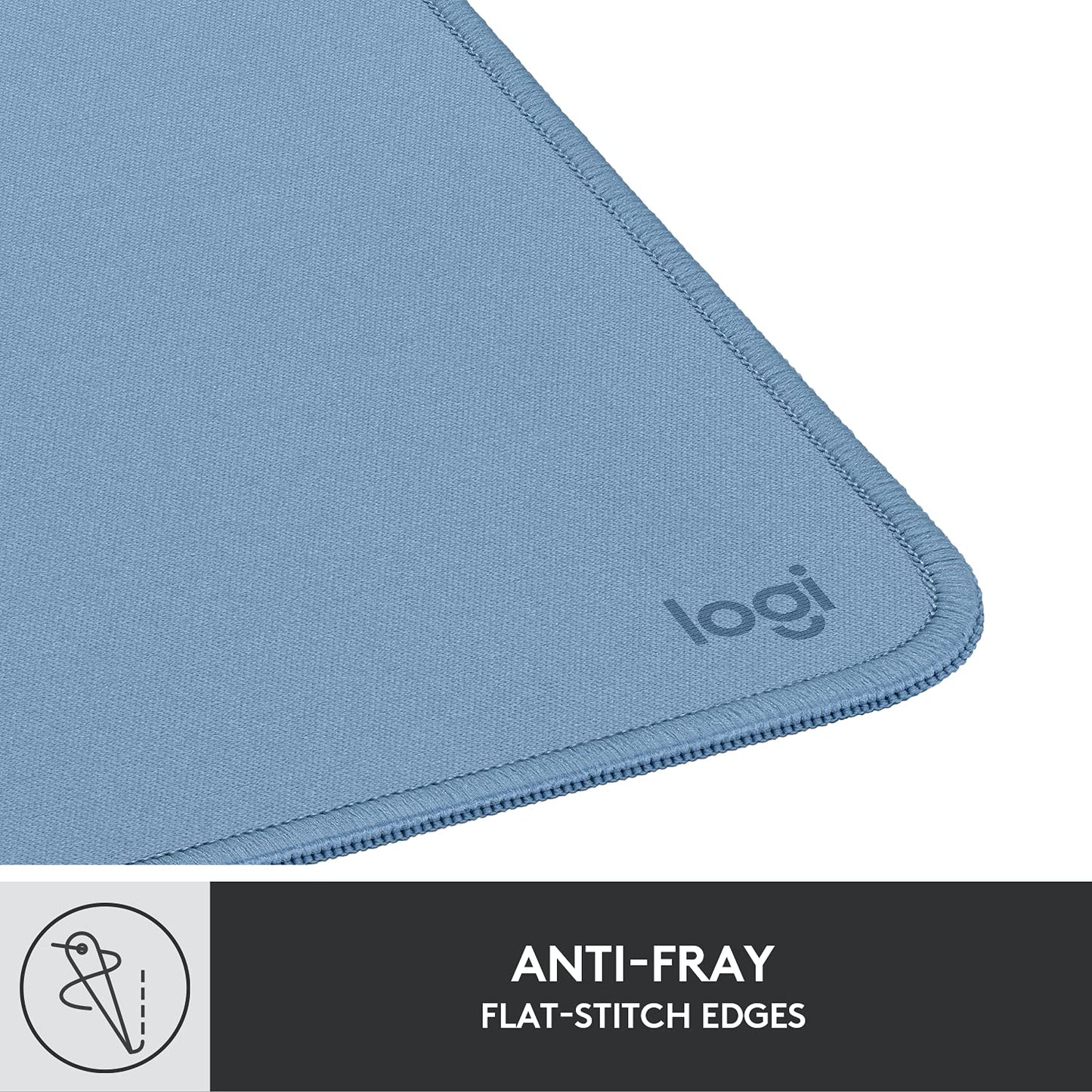 Logitech Mouse Pad - Studio Series, Computer Mouse Mat with Anti-Slip Rubber Base, Easy Gliding, Spill-Resistant Surface, Durable Materials, Portable, in a Fresh Modern Design, Graphite