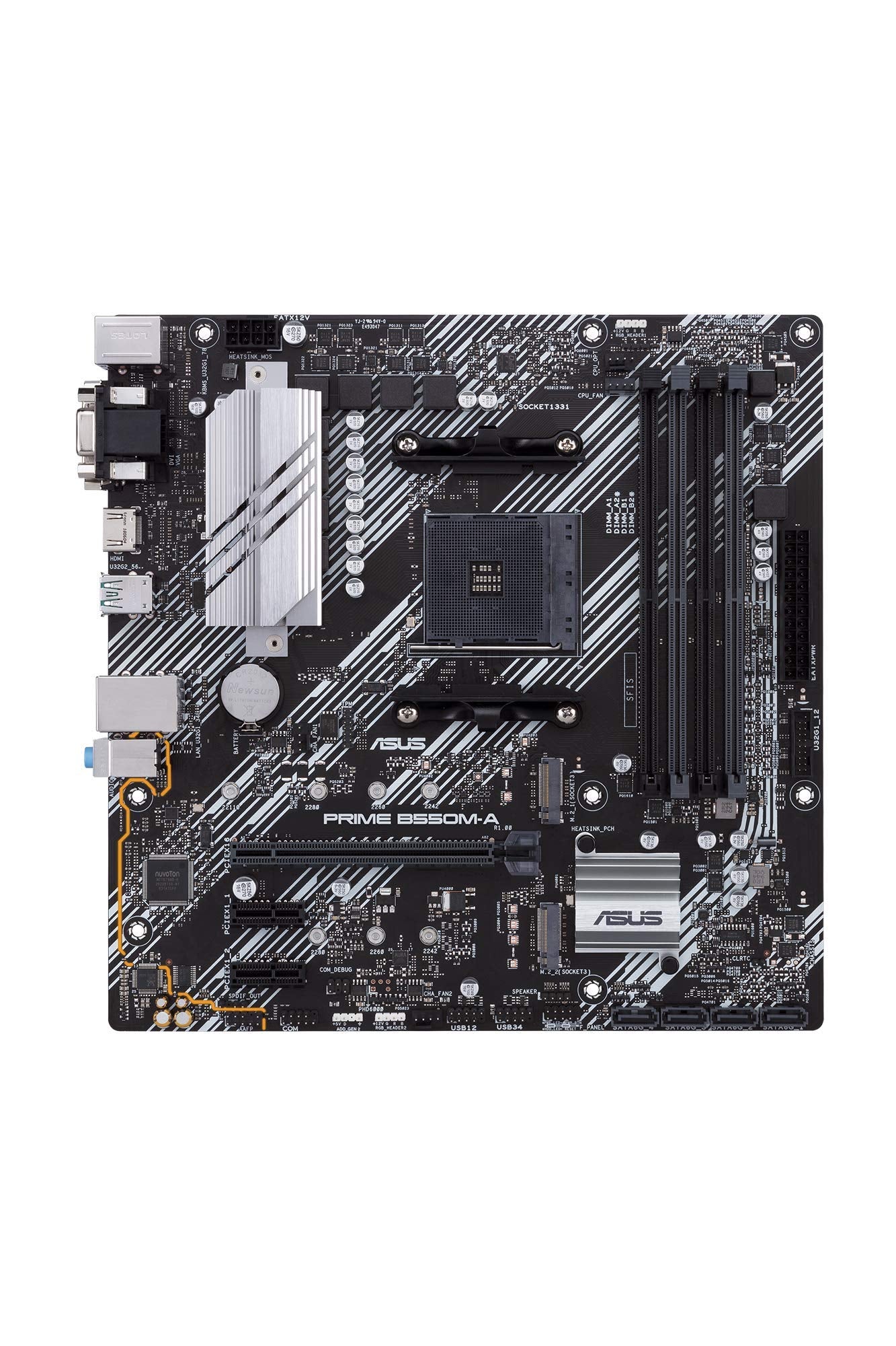 ASUS Prime B450M-A II AMD AM4 (Ryzen 5000, 3rd/2nd/1st Gen Ryzen Micro ATX Motherboard (128GB DDR4, 4400 O.C.), NVMe, HDMI 2.0b/DVI/D-Sub, USB 3.2 2, BIOS Flashback, and Aura Sync)