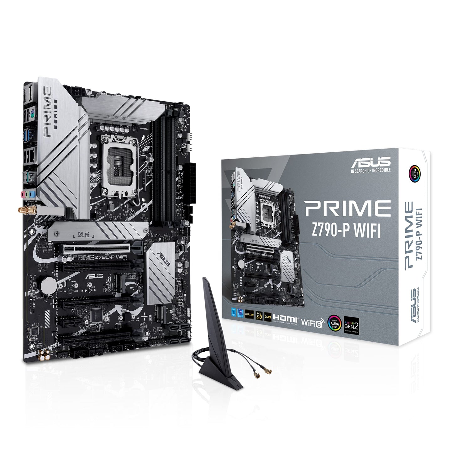 ASUS Prime Z790-A WiFi 6E LGA 1700(Intel 14th,13th&12th) ATX Motherboard (16+1 DrMOS, PCIe 5.0,DDR5,4X M.2 Slots,2.5 Gb LAN,USB 3.2 Gen 2 Front Panel Type-C, Thunderbolt 4/USB4, DP)