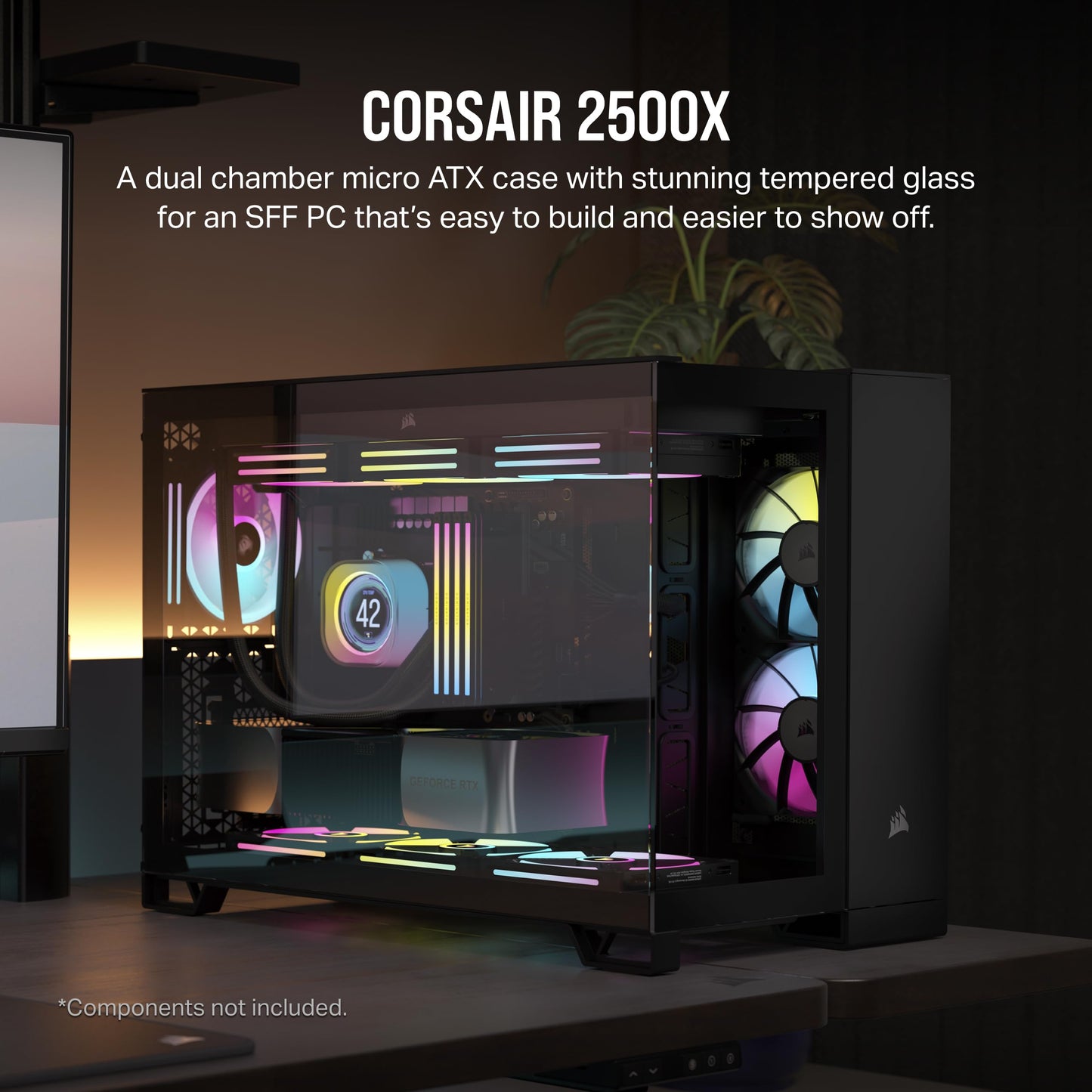 CORSAIR 6500X Mid-Tower ATX Dual Chamber PC Case – Panoramic Tempered Glass – Reverse Connection Motherboard Compatible – No Fans Included – Black