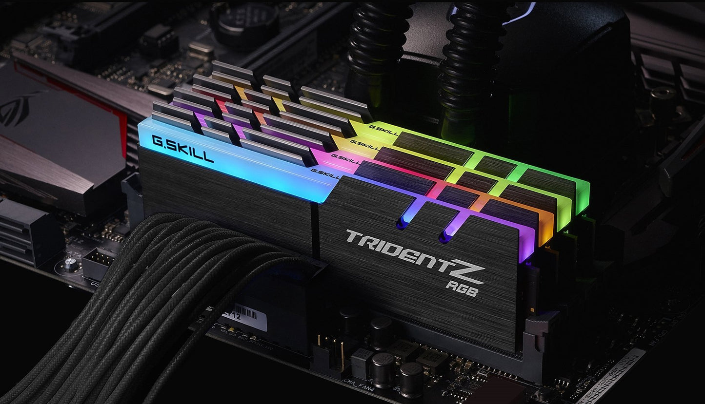 G.SKILL Trident Z RGB Series (Intel XMP) DDR4 RAM 64GB (2x32GB) 3600MT/s CL18-22-22-42 1.35V Desktop Computer Memory UDIMM (F4-3600C18D-64GTZR)