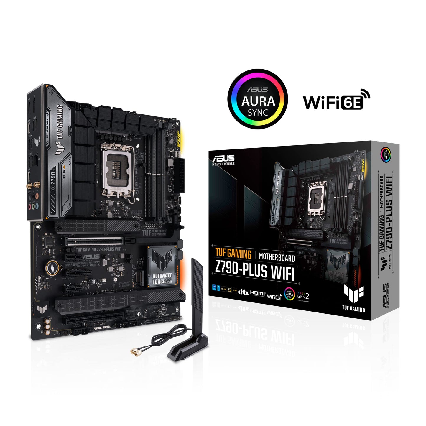 ASUS TUF Gaming Z790-Plus WiFi LGA 1700(Intel 14th,12th &13th Gen) ATX Gaming Motherboard(PCIe 5.0,DDR5,4xM.2 Slots,16+1 DrMOS,WiFi 6,2.5Gb LAN,Front USB 3.2 Gen 2 Type-C,Thunderbolt 4(USB4),Aura RGB)