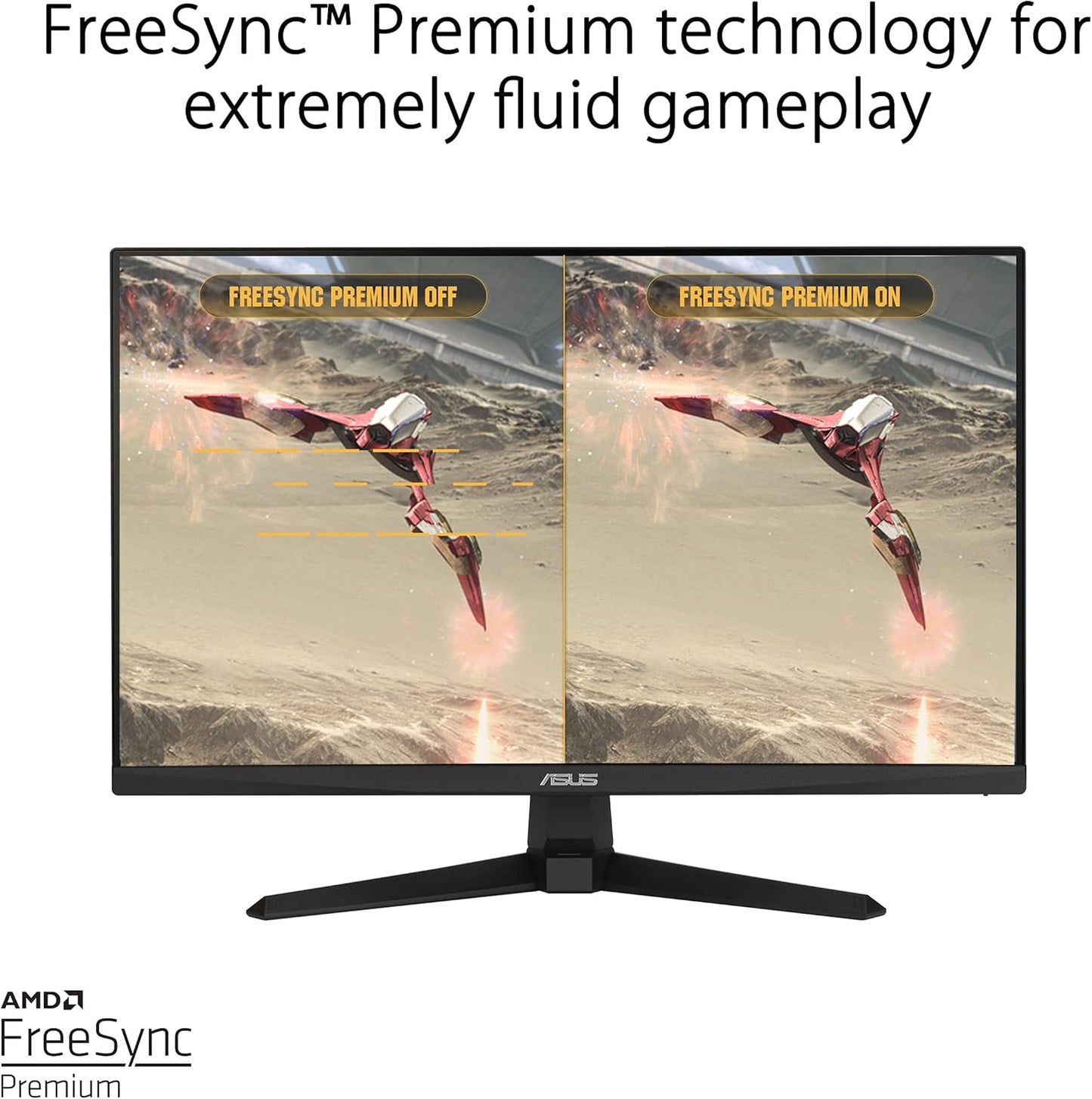 ASUS TUF Gaming 23.8” 1080P Monitor (VG247Q1A) - Full HD, 165Hz (Supports 144Hz), 1ms, Extreme Low Motion Blur, Adaptive-sync, FreeSync Premium, Shadow Boost, Speakers, Eye Care, HDMI, DisplayPort