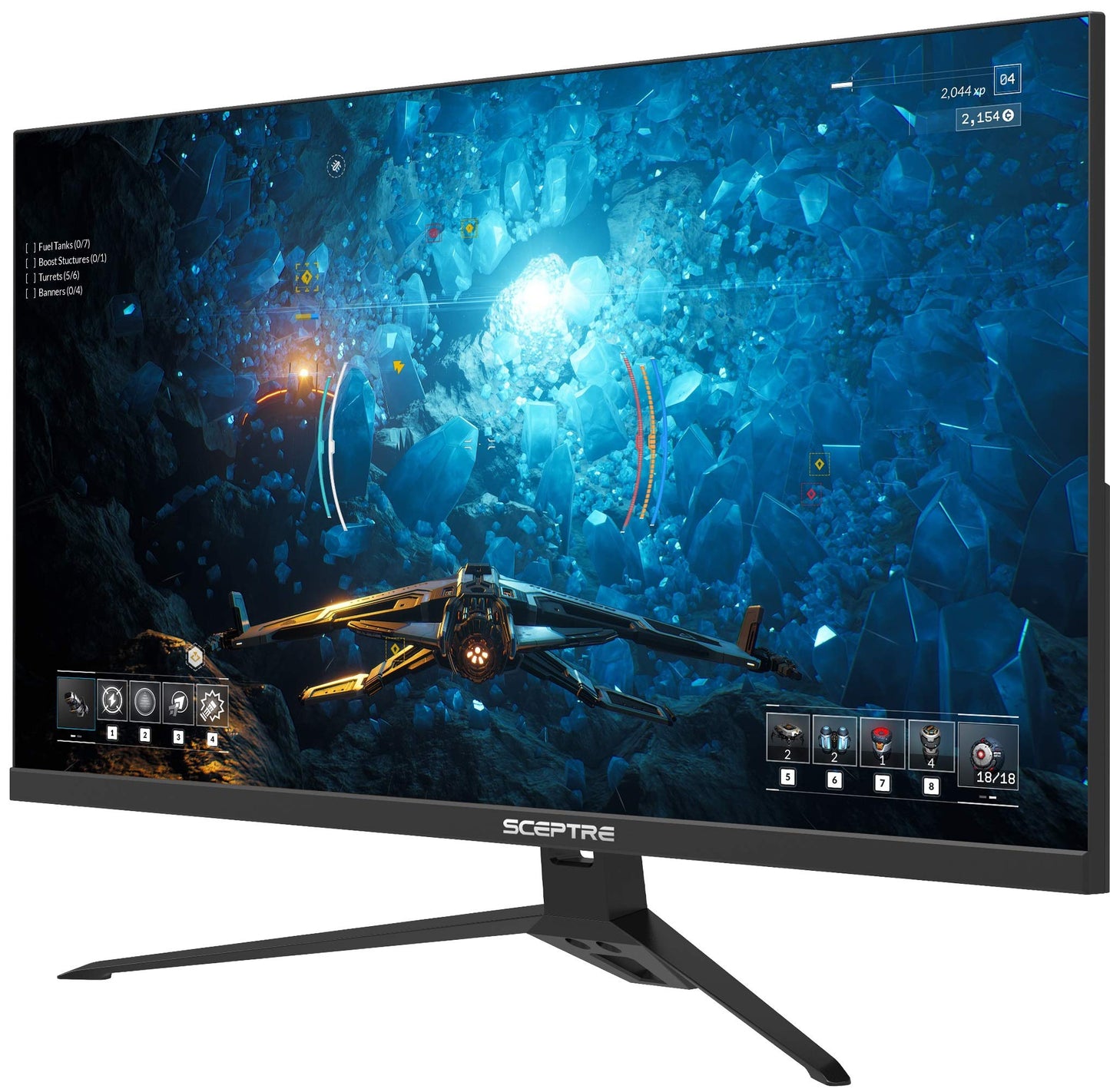 Monitor para juegos Sceptre IPS de 24", 165 Hz, 144 Hz, Full HD (1920 x 1080), FreeSync Eye Care, FPS, RTS, DisplayPort, HDMI, parlantes integrados, negro máquina 2020 (E248B-FPT168), IPS de 24", 165 Hz 