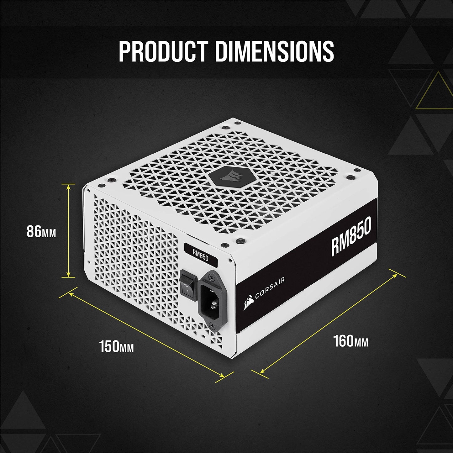 CORSAIR 750W 80 Plus Gold Fully Modular ATX Power Supply, White - RM Series