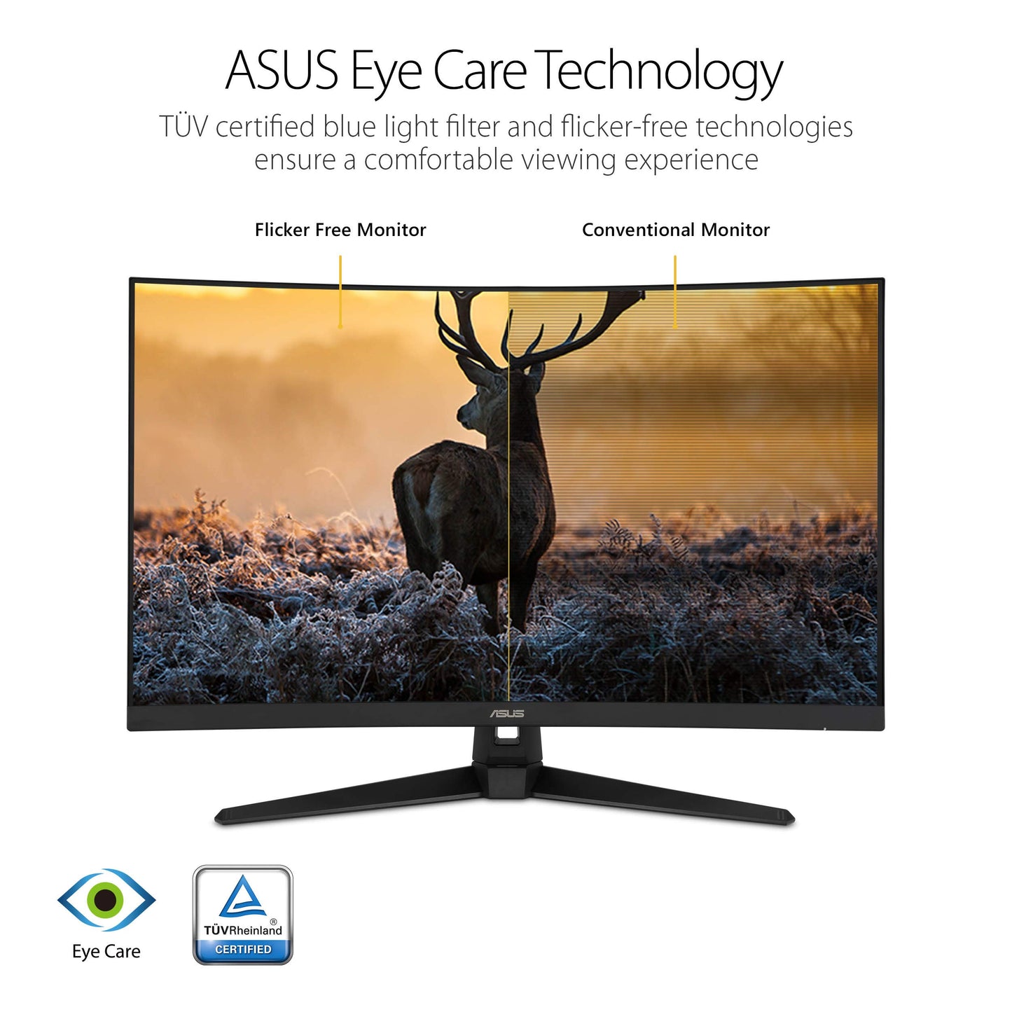 ASUS TUF Gaming 32" 1440P HDR Curved Monitor (VG32VQ1B) - QHD (2560 x 1440), 165Hz (Supports 144Hz), 1ms, Extreme Low Motion Blur, Speaker, FreeSync Premium, VESA Mountable, DisplayPort, HDMI,BLACK