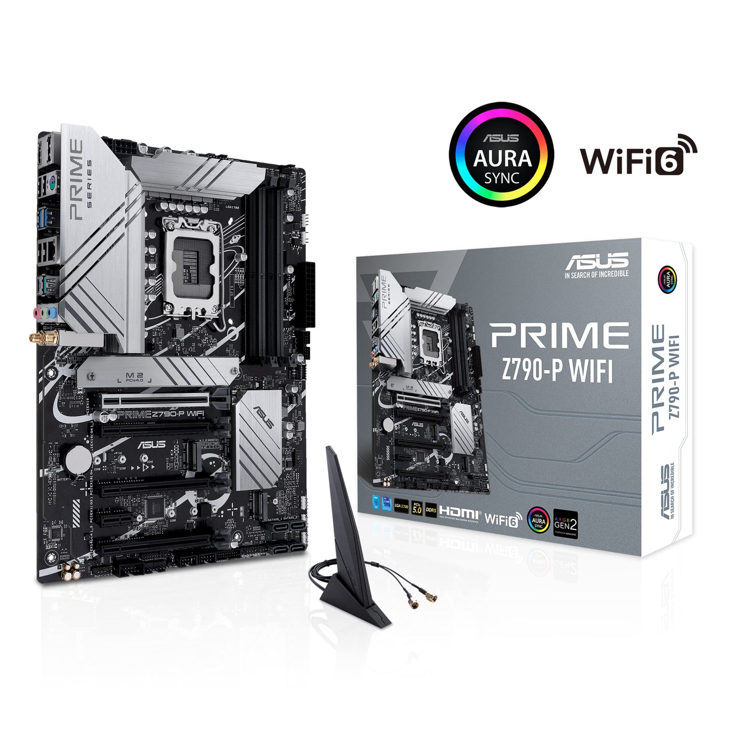 ASUS Prime Z790-A WiFi 6E LGA 1700(Intel 14th,13th&12th) ATX Motherboard (16+1 DrMOS, PCIe 5.0,DDR5,4X M.2 Slots,2.5 Gb LAN,USB 3.2 Gen 2 Front Panel Type-C, Thunderbolt 4/USB4, DP)