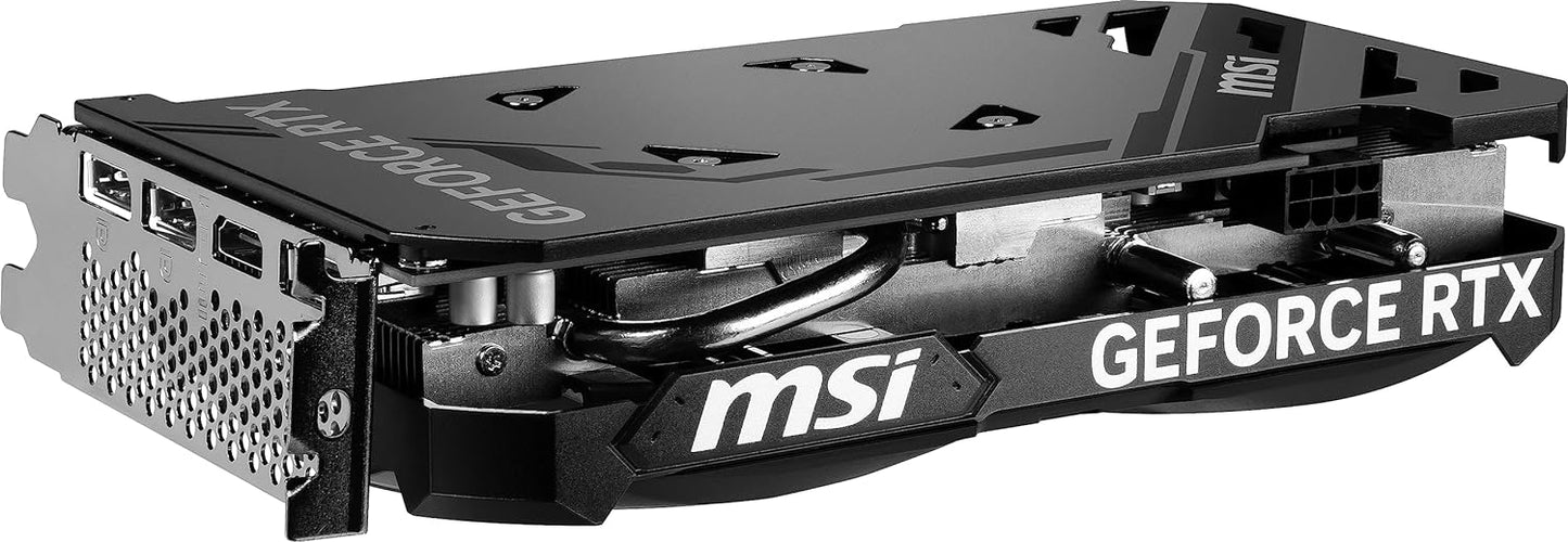 MSI Gaming GeForce RTX 4060 8GB GDRR6 Extreme Clock: 2505 MHz 128-Bit HDMI/DP Nvlink TORX Fan 4.0 Ada Lovelace Architecture Graphics Card (RTX 4060 Ventus 2X Black 8G OC)