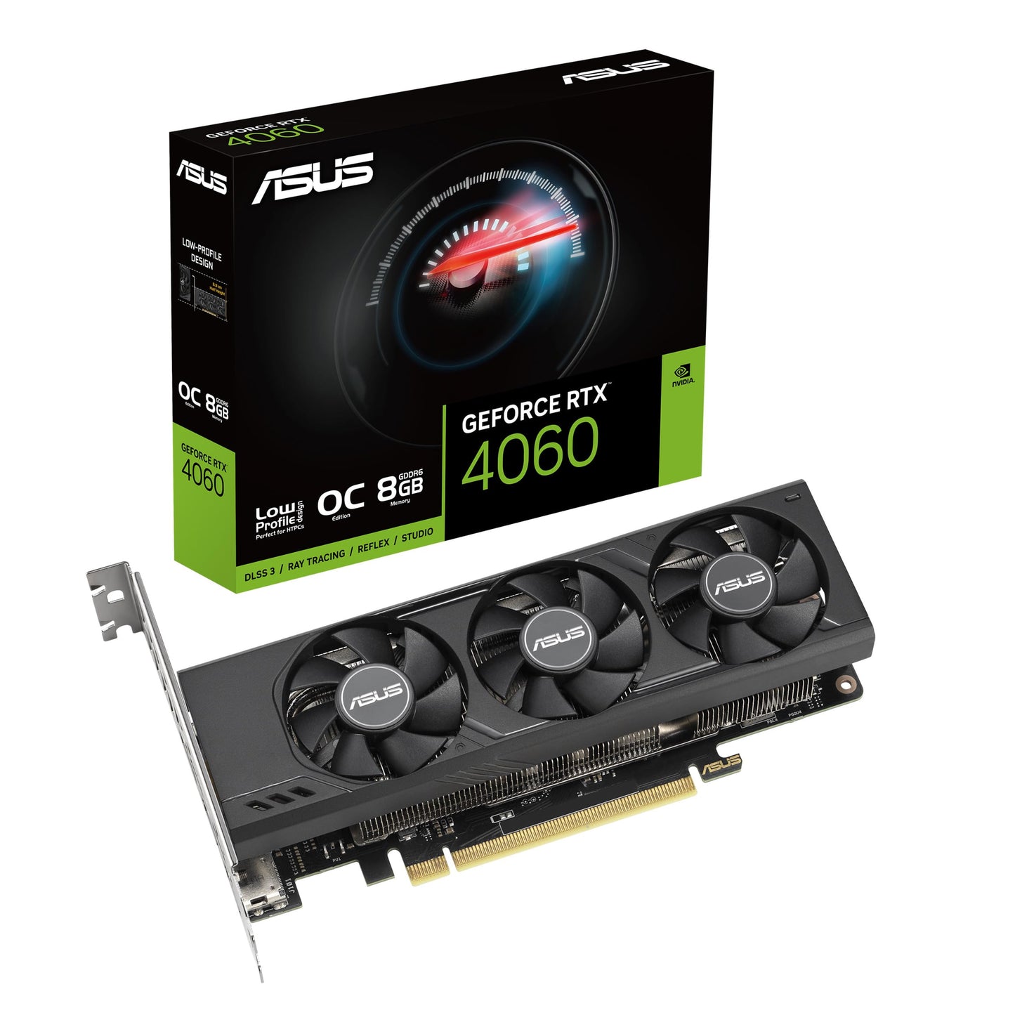 ASUS ProArt GeForce RTX™ 4060 OC Edition 8GB GDDR6 Graphics Card (PCIe 4.0, 8GB GDDR6, DLSS 3, HDMI 2.1a, DisplayPort 1.4a)