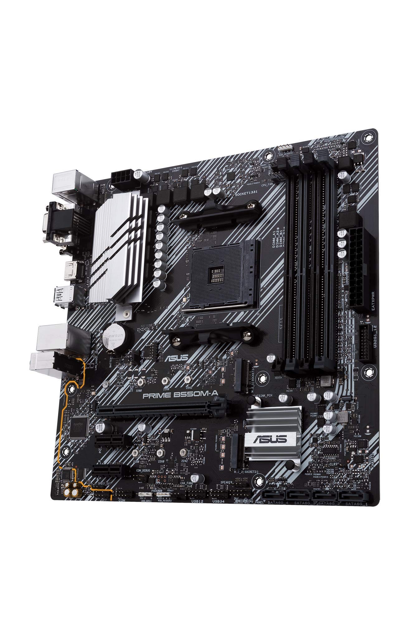 ASUS Prime B450M-A II AMD AM4 (Ryzen 5000, 3rd/2nd/1st Gen Ryzen Micro ATX Motherboard (128GB DDR4, 4400 O.C.), NVMe, HDMI 2.0b/DVI/D-Sub, USB 3.2 2, BIOS Flashback, and Aura Sync)