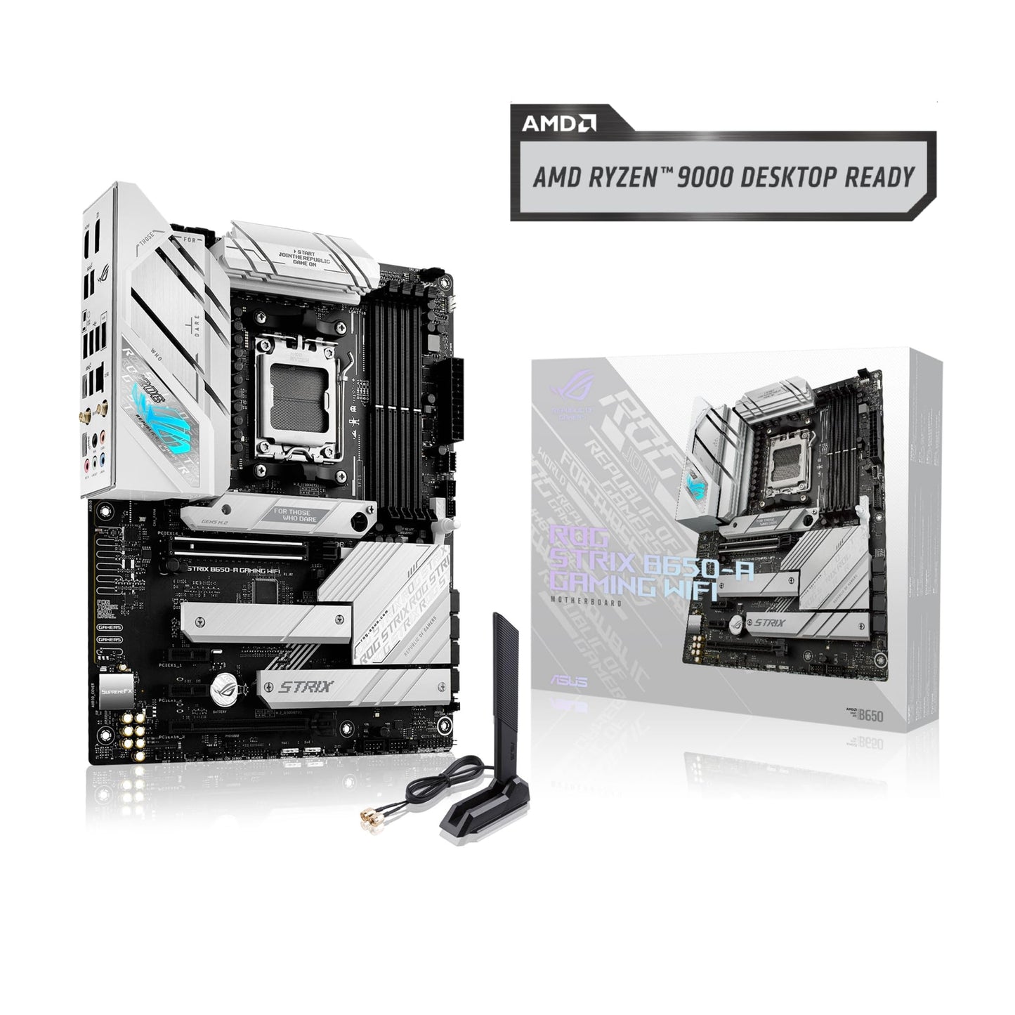 ASUS TUF GAMING B650-PLUS WIFI AMD B650 AM5 Ryzen™ Desktop 9000 8000 and 7000 ATX motherboard, 14 power stages, PCIe® 5.0 M.2 , DDR5 memory, WiFi 6 and 2.5 Gb Ethernet, USB4® support Aura Sync