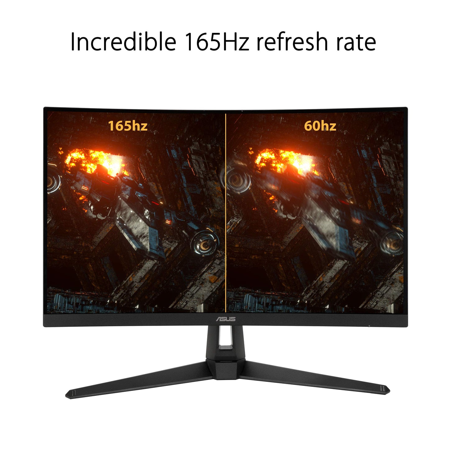 Monitor curvo ASUS TUF Gaming 32" 1440P HDR (VG32VQ1B): QHD (2560 x 1440), 165 Hz (compatible con 144 Hz), 1 ms, desenfoque de movimiento extremadamente bajo, altavoz, FreeSync Premium, montaje VESA, DisplayPort, HDMI, NEGRO 